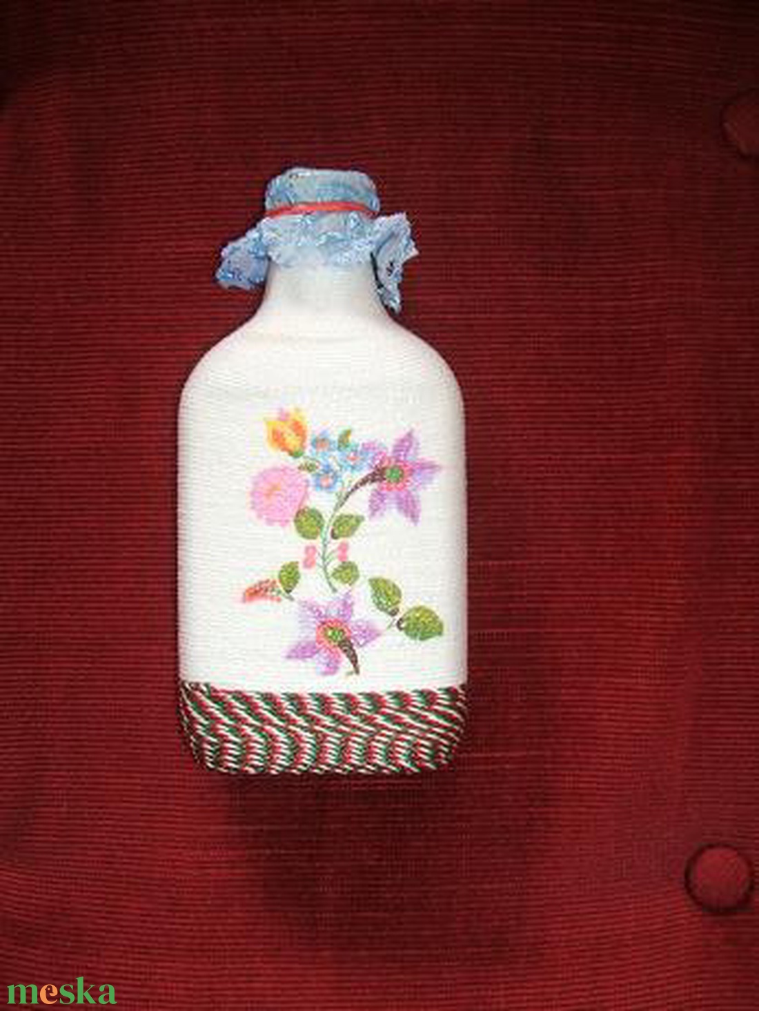 Decoupage, szalvétatechnikával készített üveg - - Meska.hu Decoupage, szalvétatechnikával készített üveg - - Meska.hu