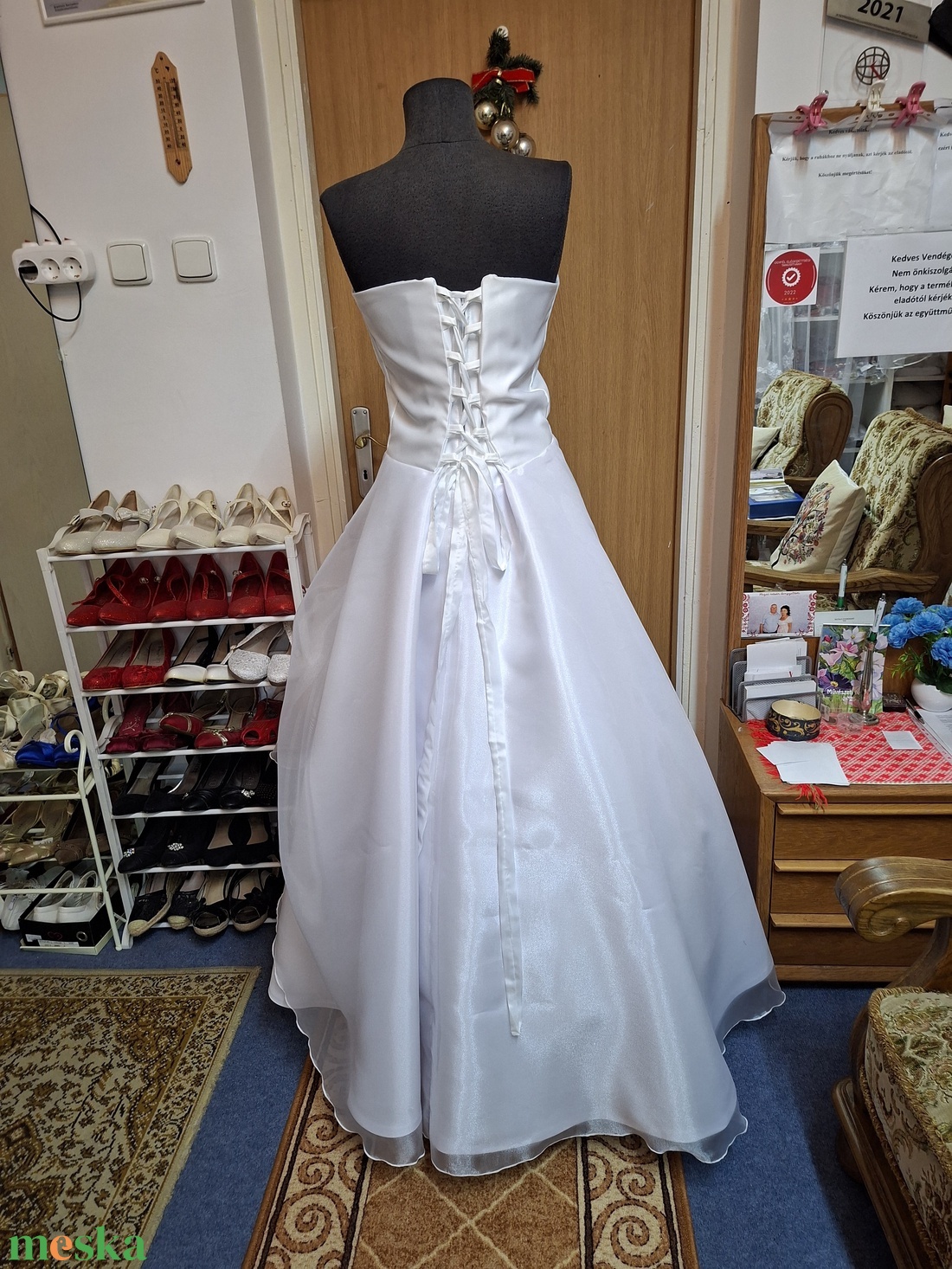 Menyasszonyi, szalagavatós,  alkalmi, tánc ruha, kalocsai himzéssel.  - esküvő - ruha - menyecske ruha - Meska.hu