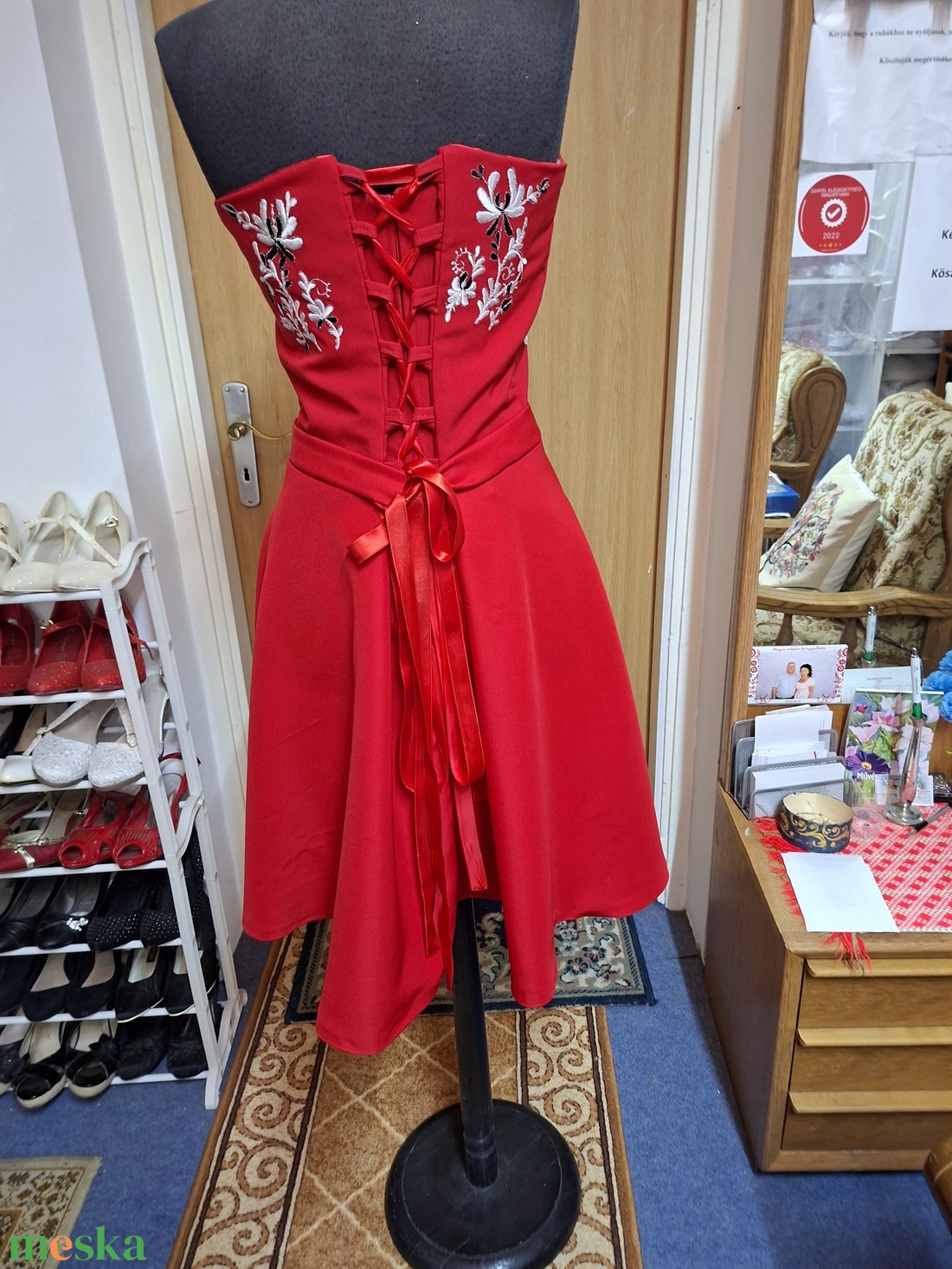 Hímzett menyecske, alkalmi, tánc ruha. - esküvő - ruha - koszorúslány ruha - Meska.hu