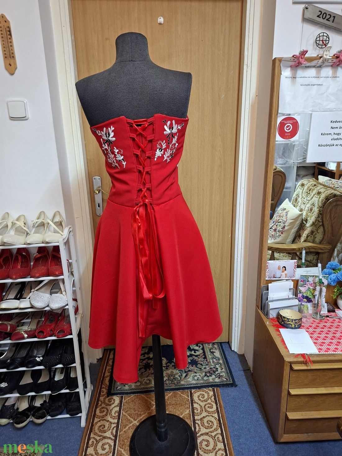 Hímzett menyecske, alkalmi, tánc ruha. - esküvő - ruha - koszorúslány ruha - Meska.hu