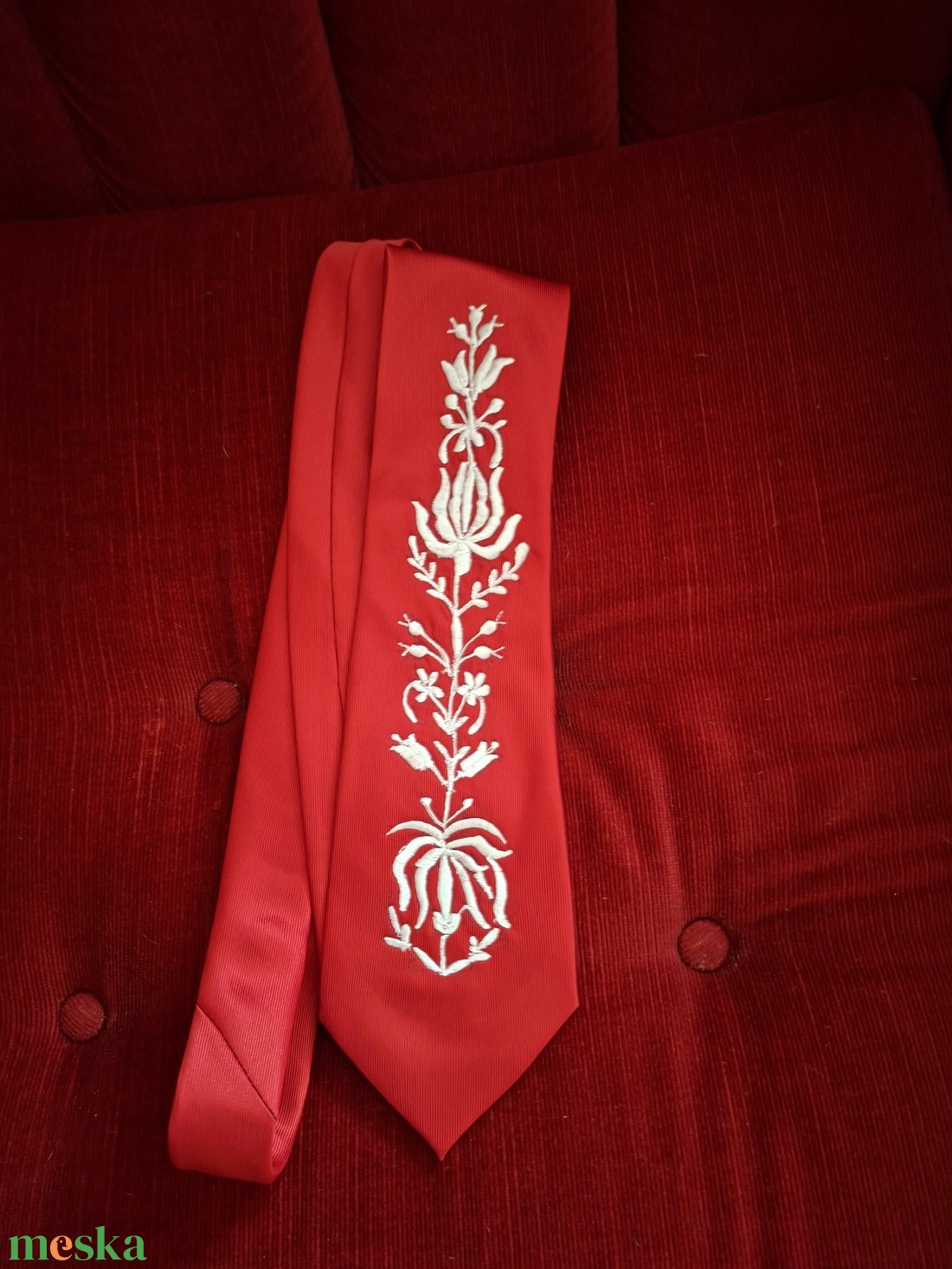 Bocskai mintával hímzett nyakkendők minden alkalomra - esküvő - kiegészítők - nyakkendő - Meska.hu