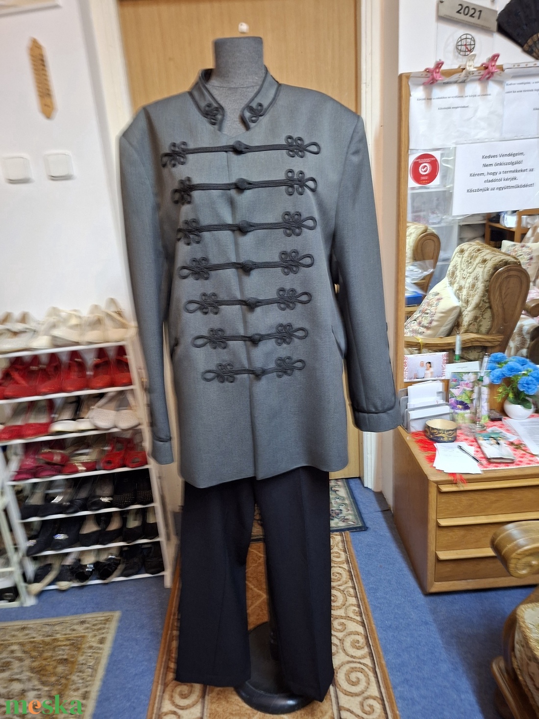 Elegáns bocskai zsinóros férfi öltöny a Nagy Napra, ünnepi alkalmakra. - ruha & divat - férfi ruha - ing - Meska.hu