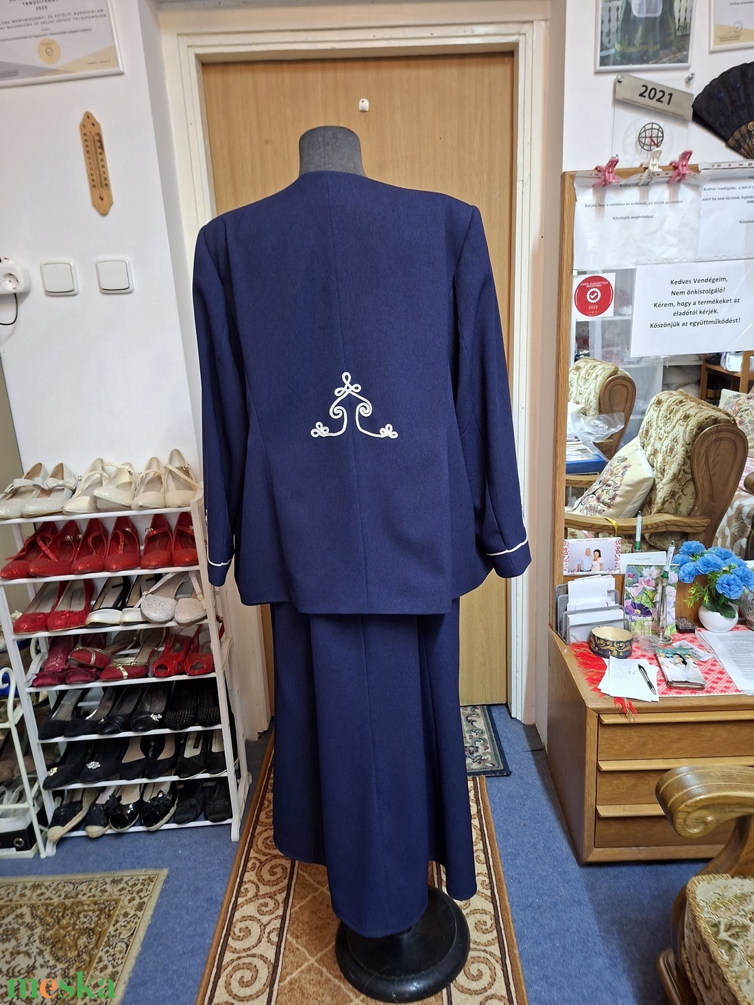 Elegáns bocskai zsinóros női kosztüm a Nagy Napra, ünnepi alkalmakra. - ruha & divat - női ruha - alkalmi ruha & estélyi ruha - Meska.hu