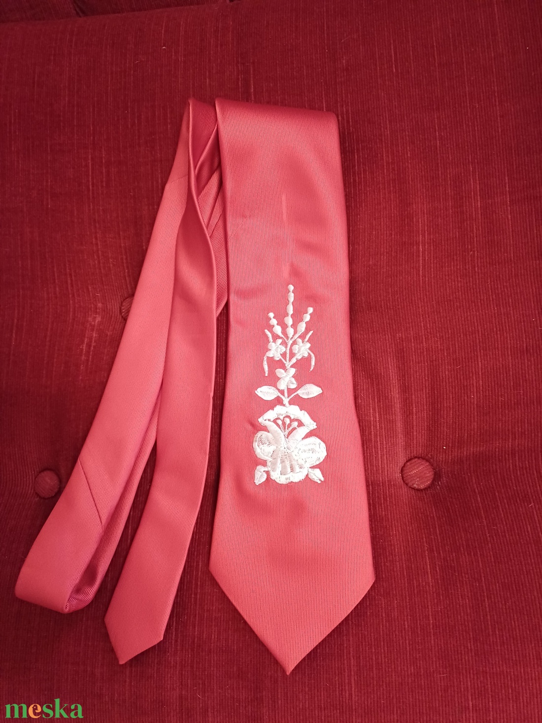 Kalocsai hímzett és hímzett nyakkendők minden alkalomra - esküvő - kiegészítők - nyakkendő - Meska.hu