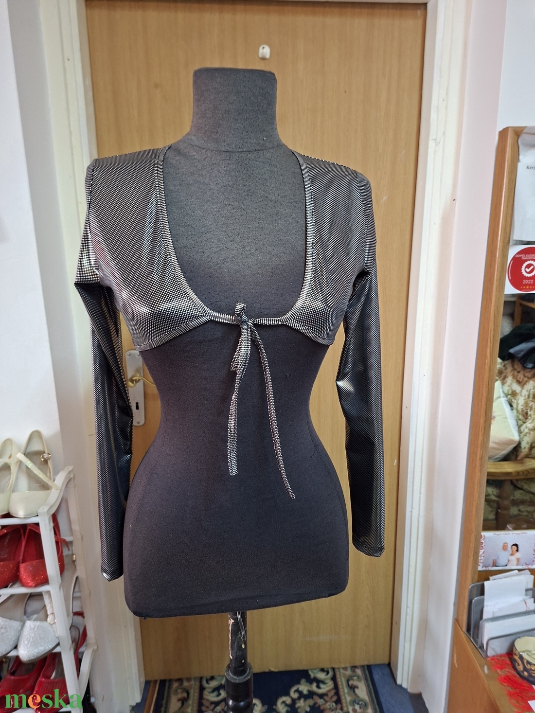 Boleró, zöld elasztikus csipke.   - esküvő - kiegészítők - bolero és válltakaró - Meska.hu