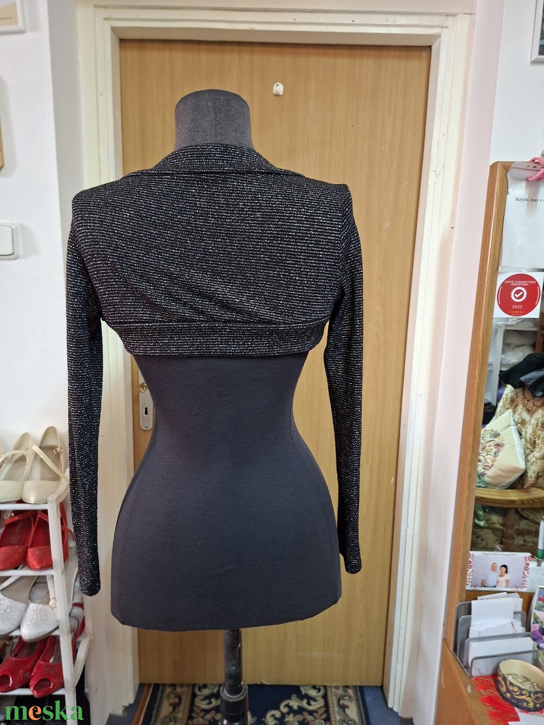 Boleró, zöld elasztikus csipke.   - esküvő - kiegészítők - bolero és válltakaró - Meska.hu