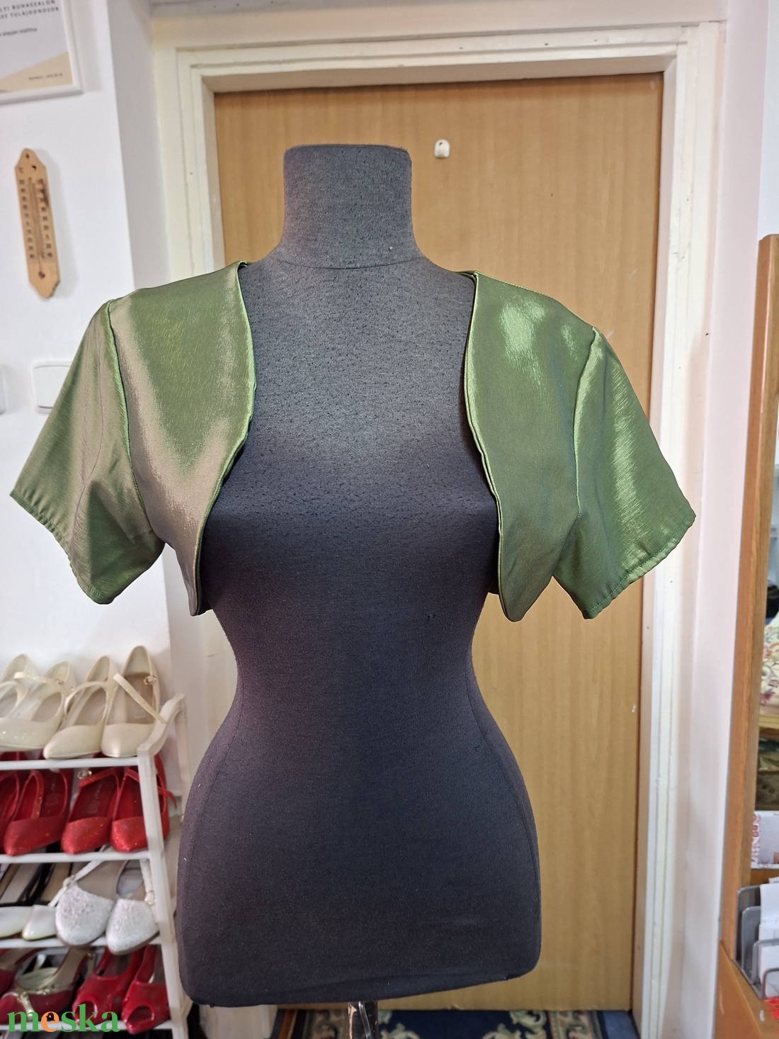 Boleró, fekete selyem. - esküvő - kiegészítők - bolero és válltakaró - Meska.hu