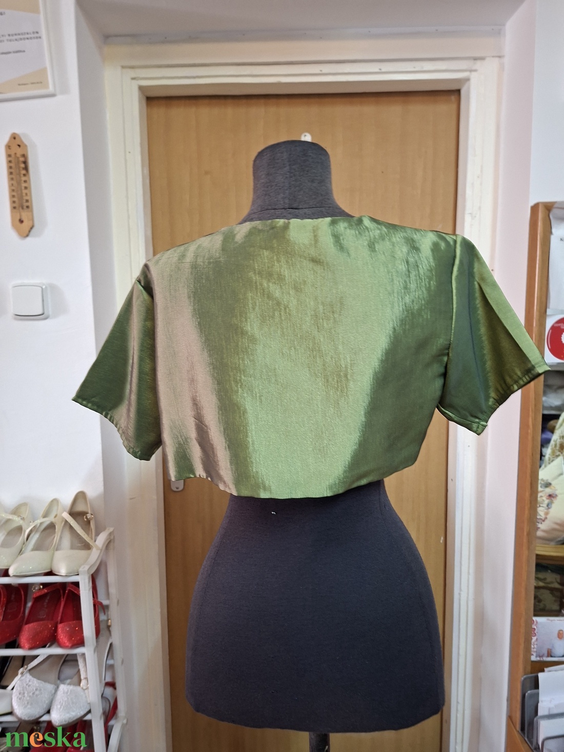 Boleró, fekete selyem. - esküvő - kiegészítők - bolero és válltakaró - Meska.hu