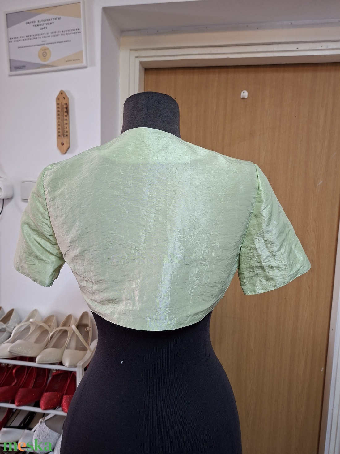 Boleró, fekete selyem. - esküvő - kiegészítők - bolero és válltakaró - Meska.hu