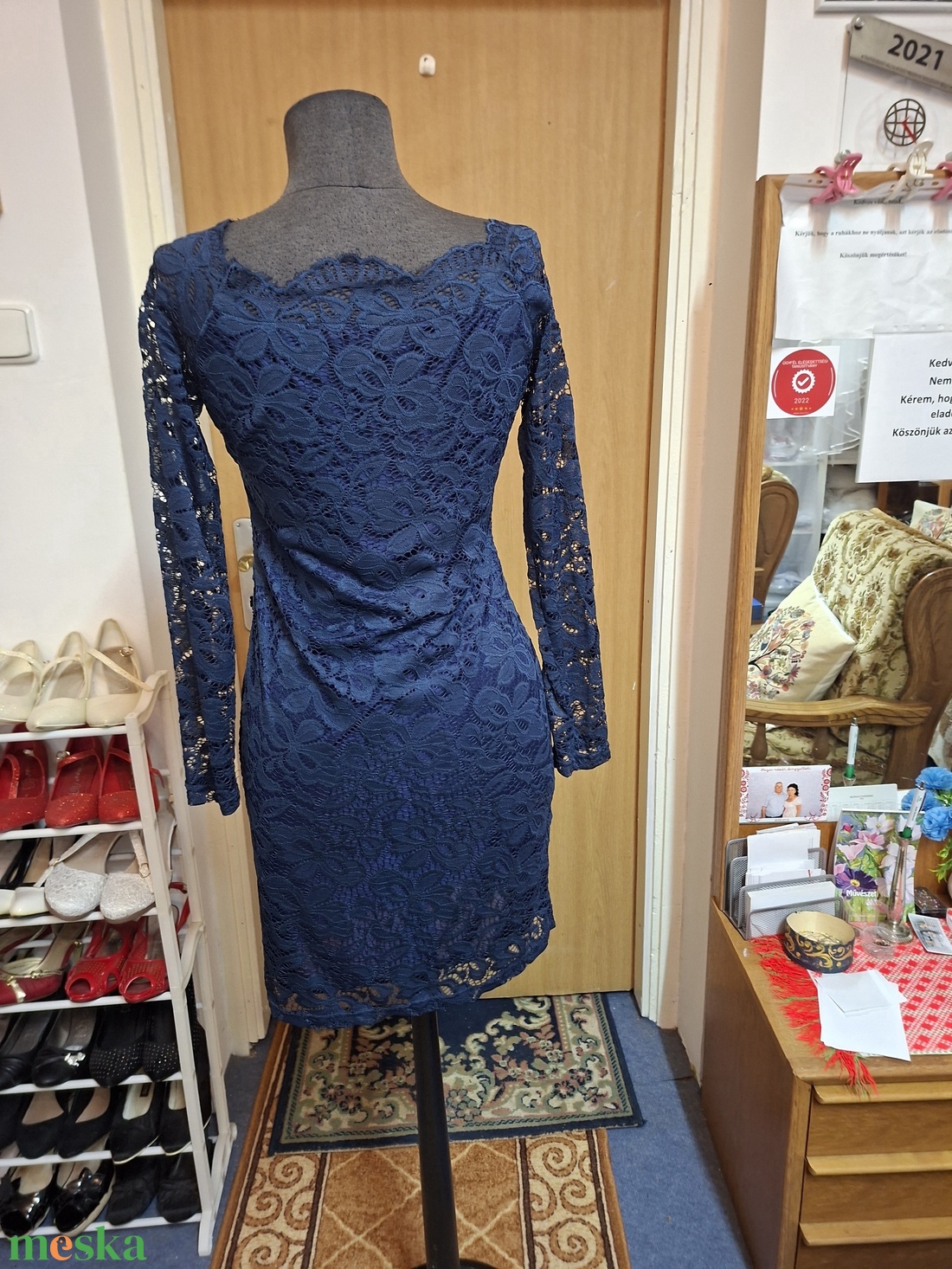 Női alkalmi ruha, elasztikus csipke  anyagból. - ruha & divat - női ruha - alkalmi ruha & estélyi ruha - Meska.hu