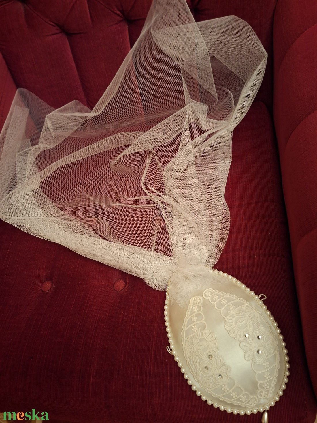 Elegáns különleges fejdísz, fátyollal.  - ruha & divat - sál, sapka, kendő - kalap - Meska.hu