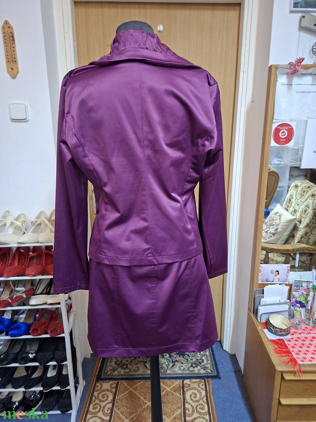 Női elegáns lila kosztüm, 38-40 - ruha & divat - női ruha - blézer & kosztüm - Meska.hu