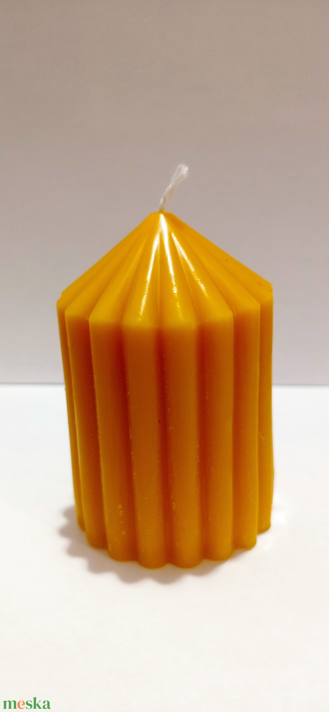 Méhviasz álló (közepes) gyergya  - esküvő - dekoráció - gyertya & gyertyatartó - Meska.hu