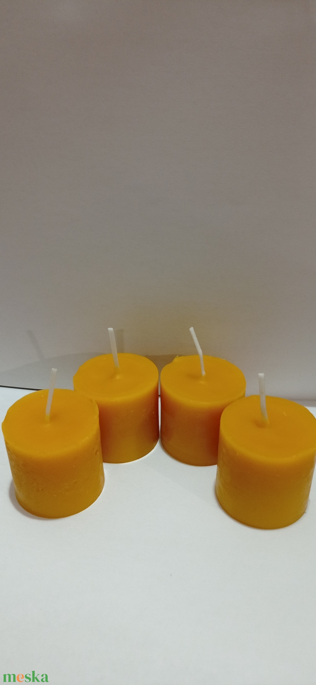 Méhviasz Adventi gyergya (4 db)  - esküvő - dekoráció - gyertya & gyertyatartó - Meska.hu