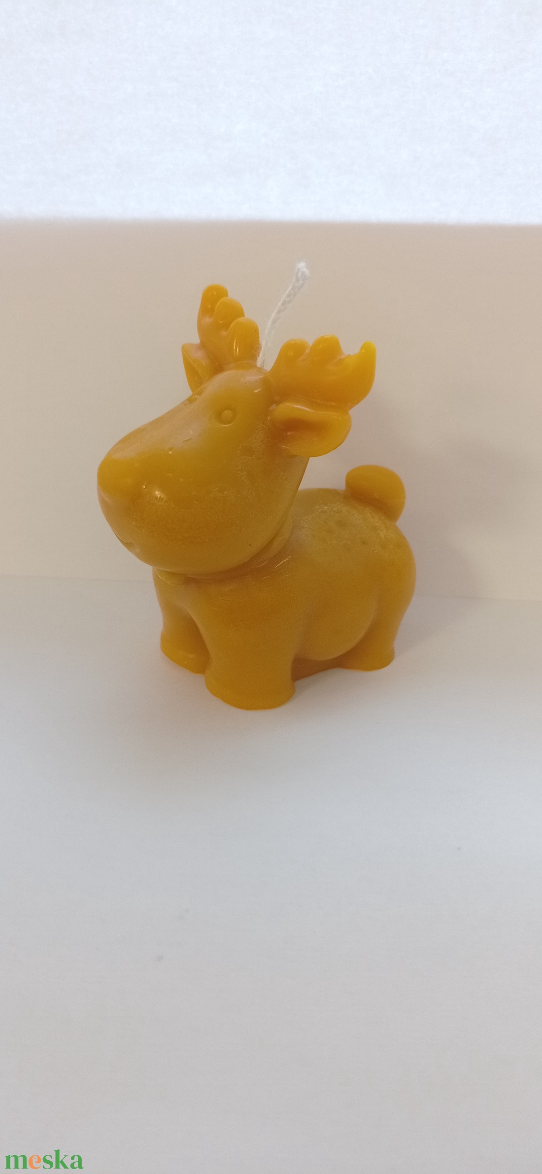 Méhviasz szarvas formájú gyergya  - esküvő - dekoráció - gyertya & gyertyatartó - Meska.hu