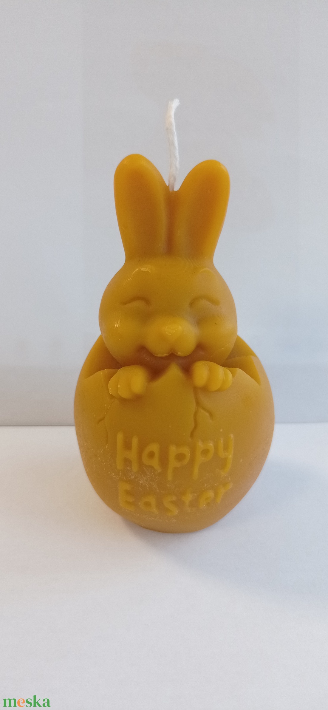Méhviasz Húsvéti nyuszi mintázatú gyergya  - esküvő - dekoráció - gyertya & gyertyatartó - Meska.hu