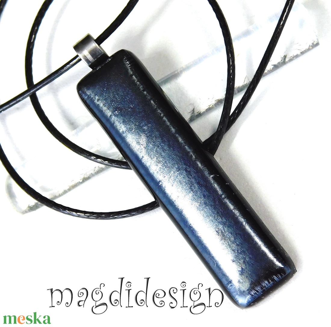 Ezüst-metál minimál design üvegékszer nyaklánc - ékszer - nyaklánc - medálos nyaklánc - Meska.hu Ezüst-metál minimál design üvegékszer nyaklánc - ékszer - nyaklánc - medálos nyaklánc - Meska.hu