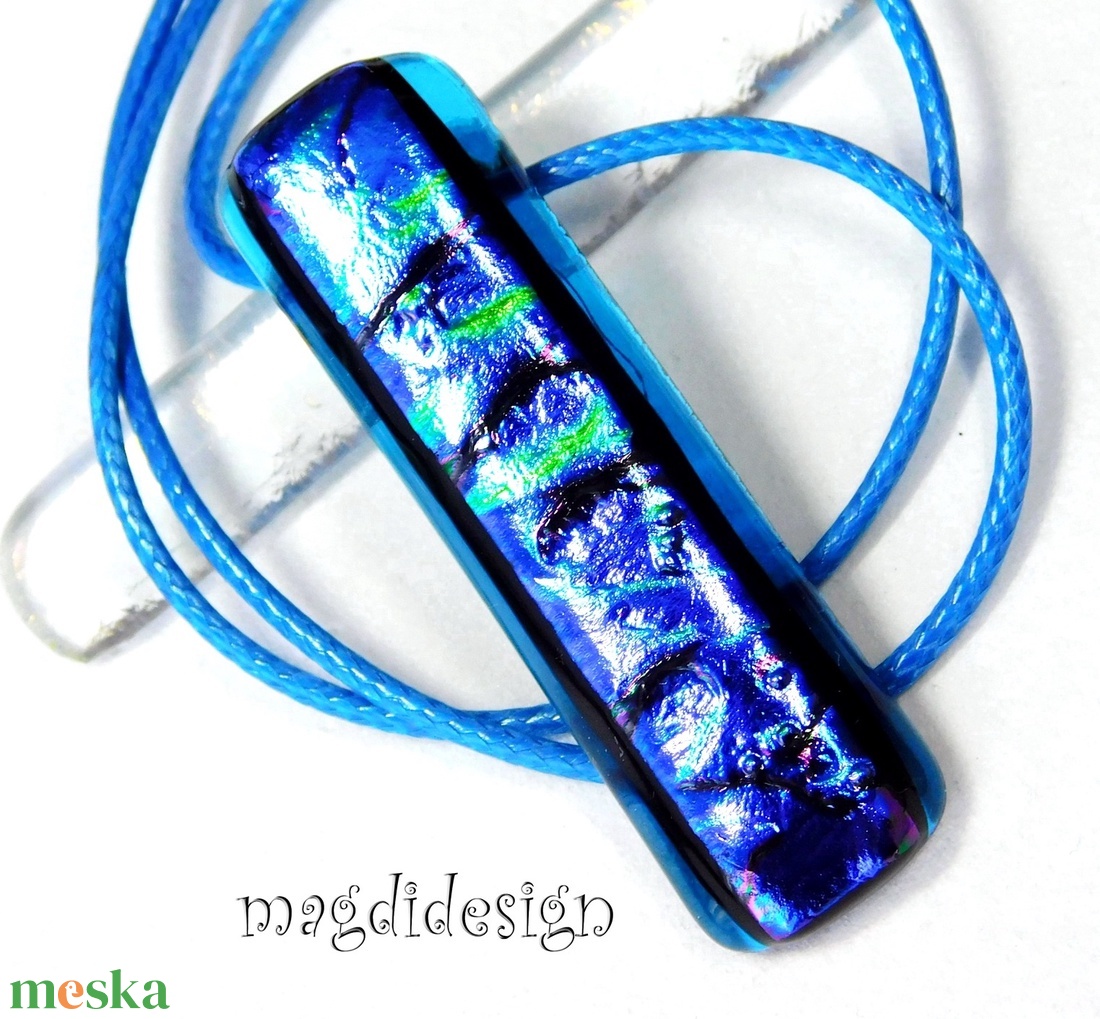 Kék-zöld dichroic üvegékszer szett nyaklánc kapcsos fülbevaló - ékszer - ékszerszett - Meska.hu Kék-zöld dichroic üvegékszer szett nyaklánc kapcsos fülbevaló - ékszer - ékszerszett - Meska.hu