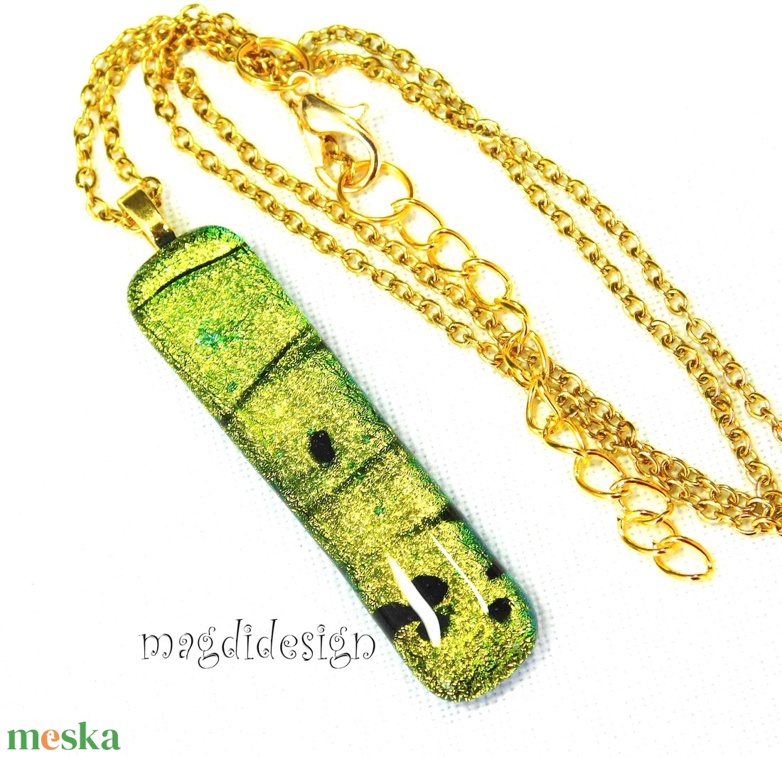 AKCIÓS! Fekete foltos arany dichroic üvegékszer nyaklánc - ékszer - nyaklánc - medálos nyaklánc - Meska.hu AKCIÓS! Fekete foltos arany dichroic üvegékszer nyaklánc - ékszer - nyaklánc - medálos nyaklánc - Meska.hu
