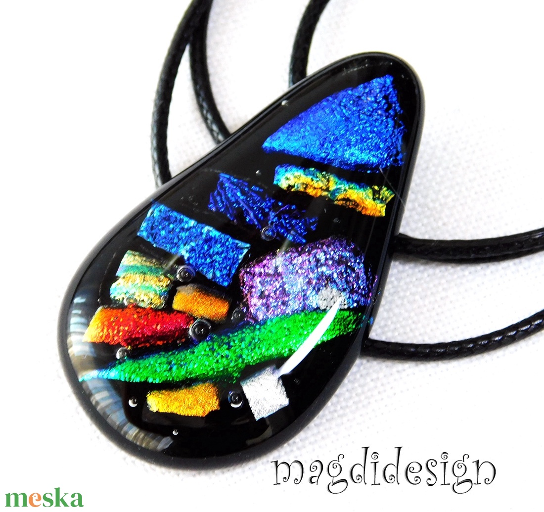 Dichroic színkavalkád üvegékszer szett nyaklánc kapcsos fülbevaló - ékszer - ékszerszett - Meska.hu Dichroic színkavalkád üvegékszer szett nyaklánc kapcsos fülbevaló - ékszer - ékszerszett - Meska.hu