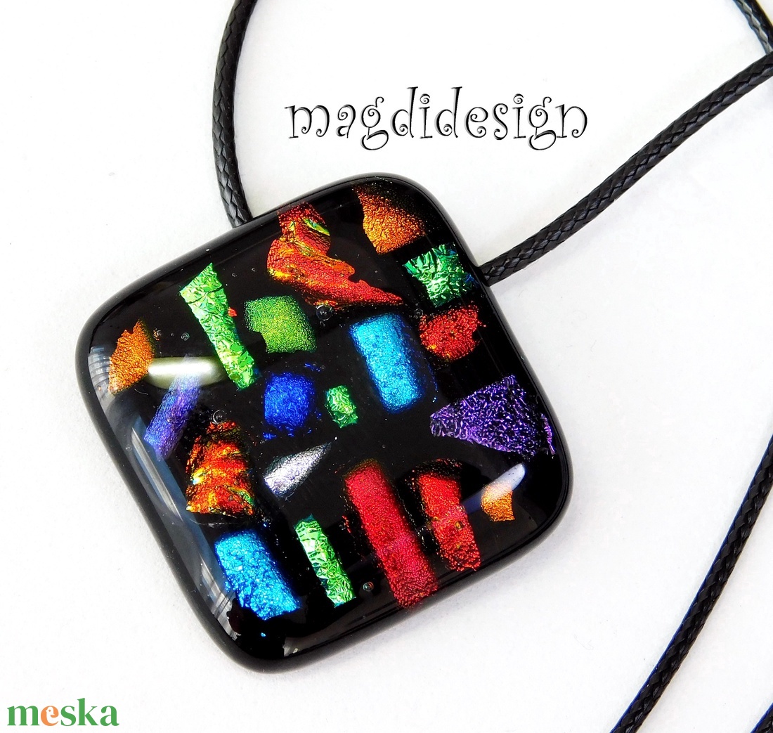 Dichroic színkavalkád üvegékszer nyaklánc - ékszer - nyaklánc - medálos nyaklánc - Meska.hu Dichroic színkavalkád üvegékszer nyaklánc - ékszer - nyaklánc - medálos nyaklánc - Meska.hu