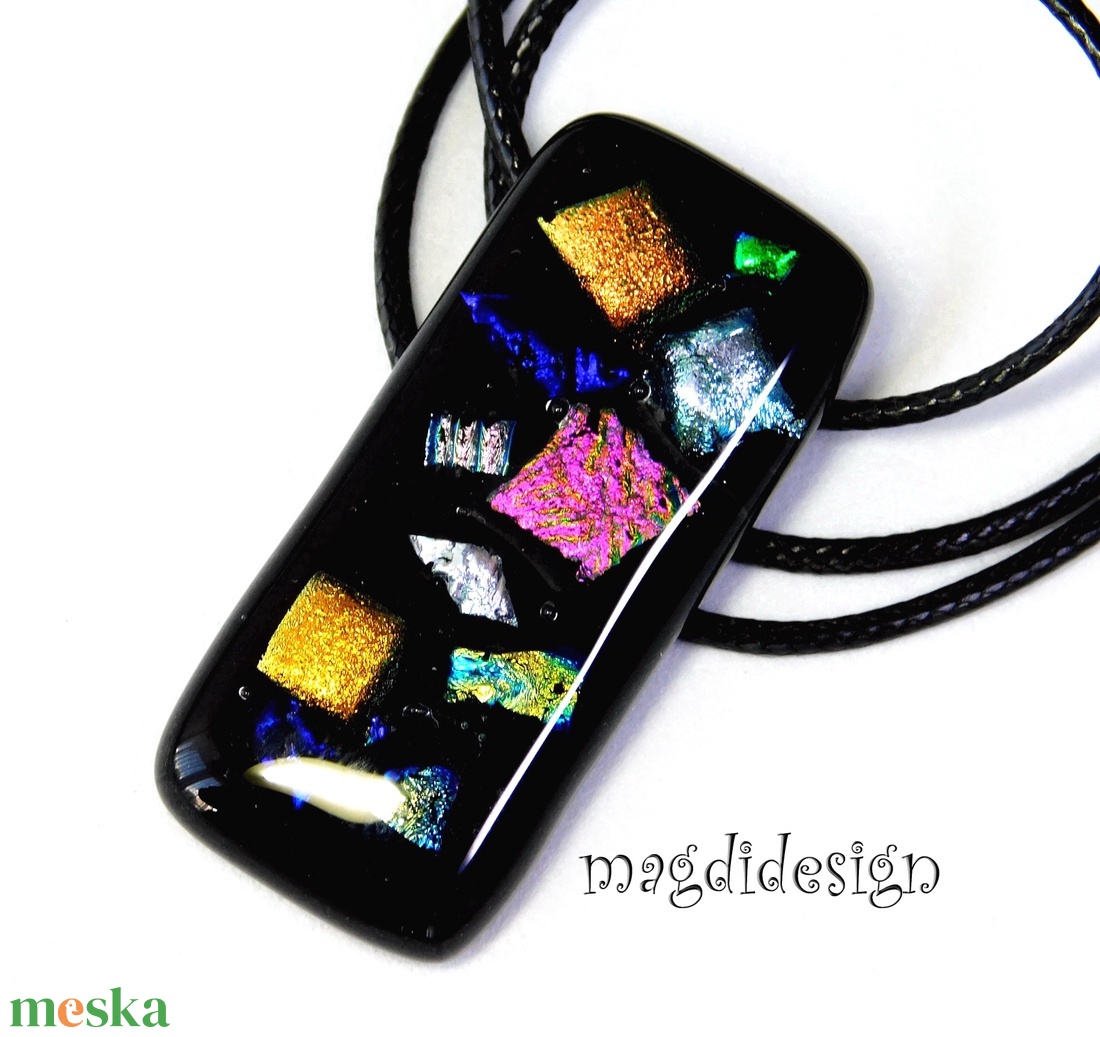 Dichroic mozaik üvegékszer nyaklánc - ékszer - nyaklánc - medálos nyaklánc - Meska.hu Dichroic mozaik üvegékszer nyaklánc - ékszer - nyaklánc - medálos nyaklánc - Meska.hu