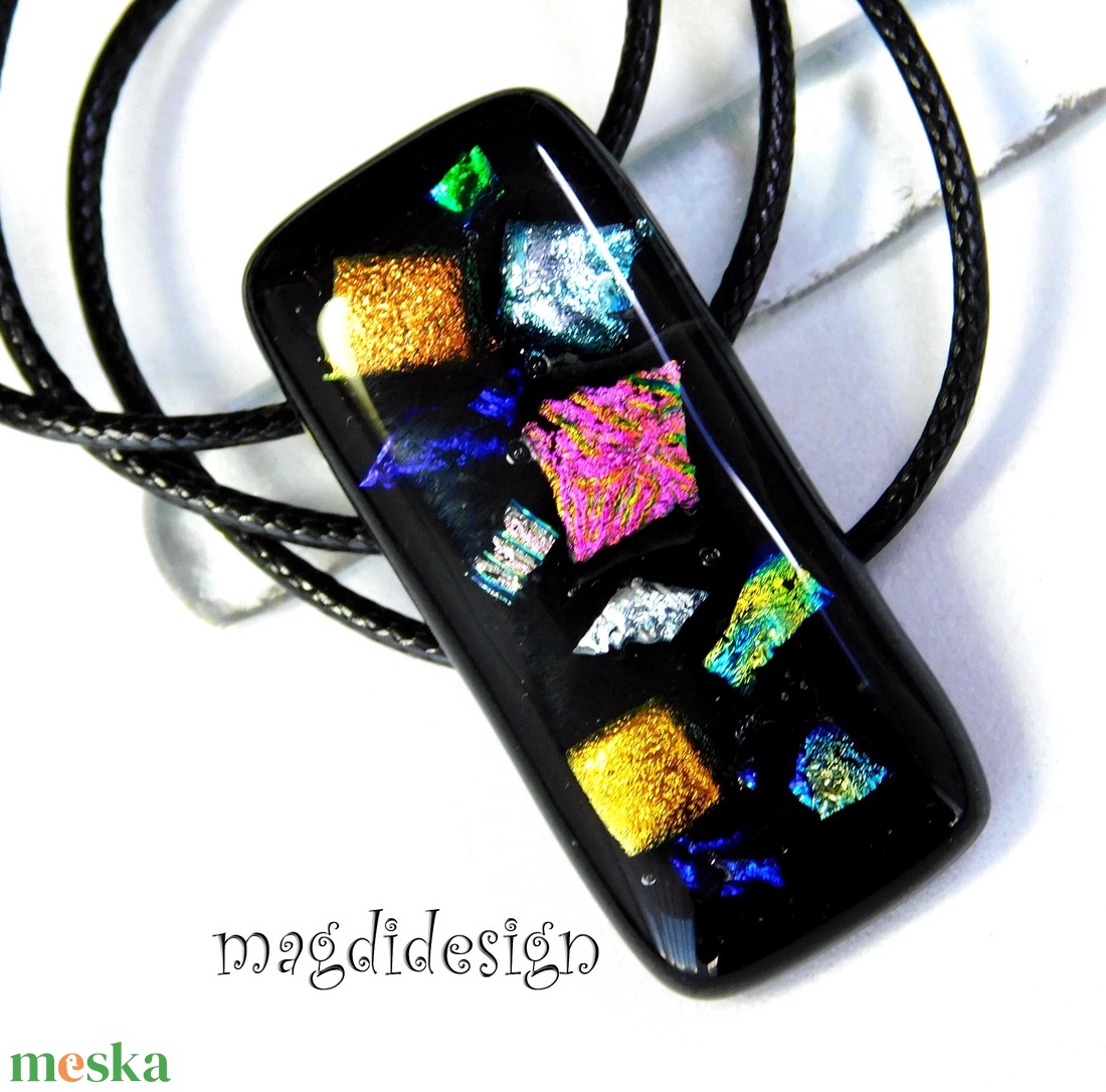 Dichroic mozaik üvegékszer nyaklánc - ékszer - nyaklánc - medálos nyaklánc - Meska.hu Dichroic mozaik üvegékszer nyaklánc - ékszer - nyaklánc - medálos nyaklánc - Meska.hu