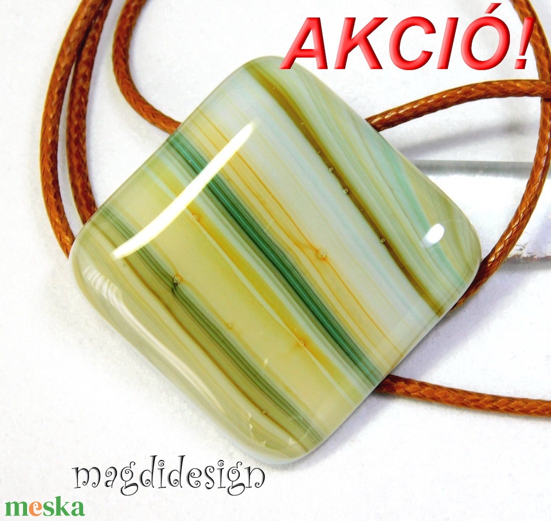 Csíkos elegancia, üvegékszer nyaklánc - ékszer - nyaklánc - medálos nyaklánc - Meska.hu Csíkos elegancia, üvegékszer nyaklánc - ékszer - nyaklánc - medálos nyaklánc - Meska.hu