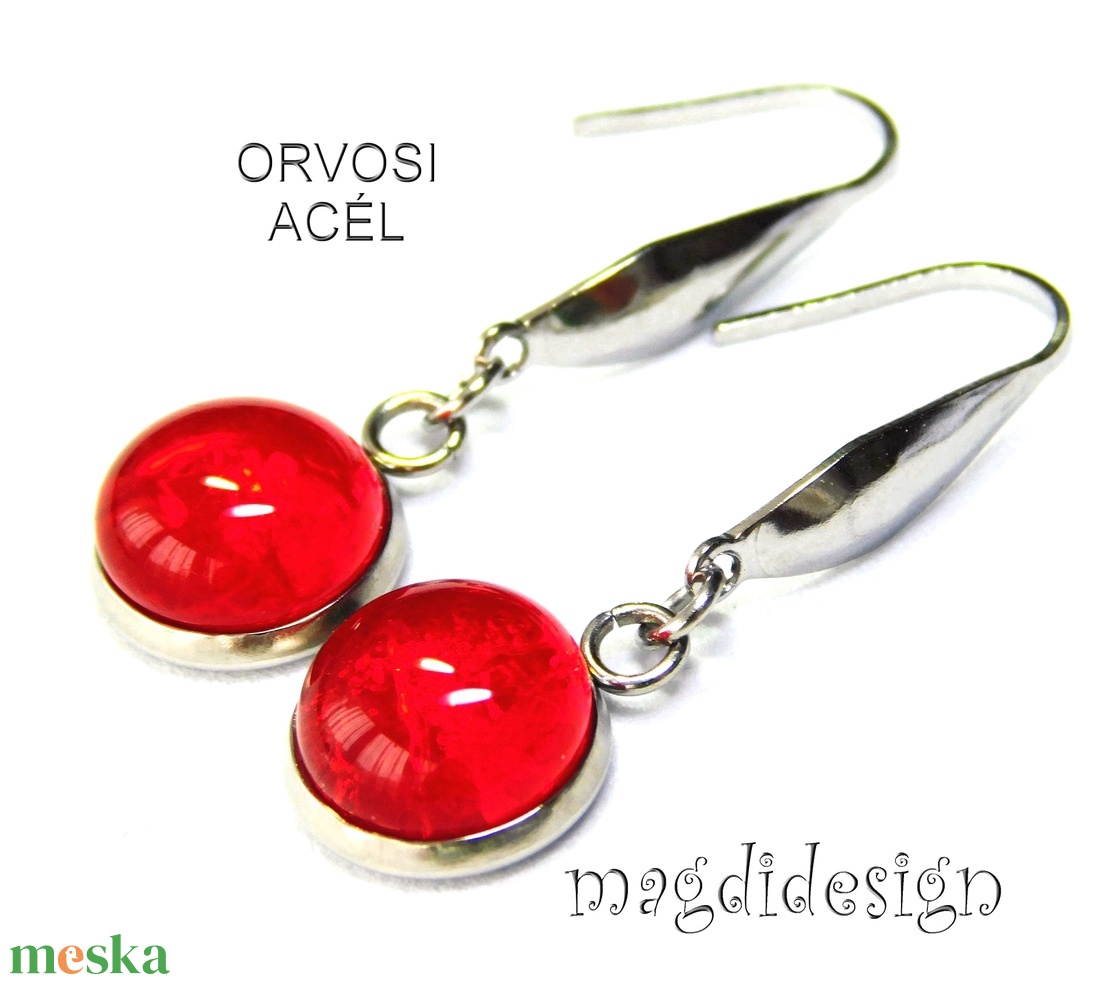 Piros üvegékszer lógó fülbevaló - ékszer - fülbevaló - lógó fülbevaló - Meska.hu Piros üvegékszer lógó fülbevaló - ékszer - fülbevaló - lógó fülbevaló - Meska.hu