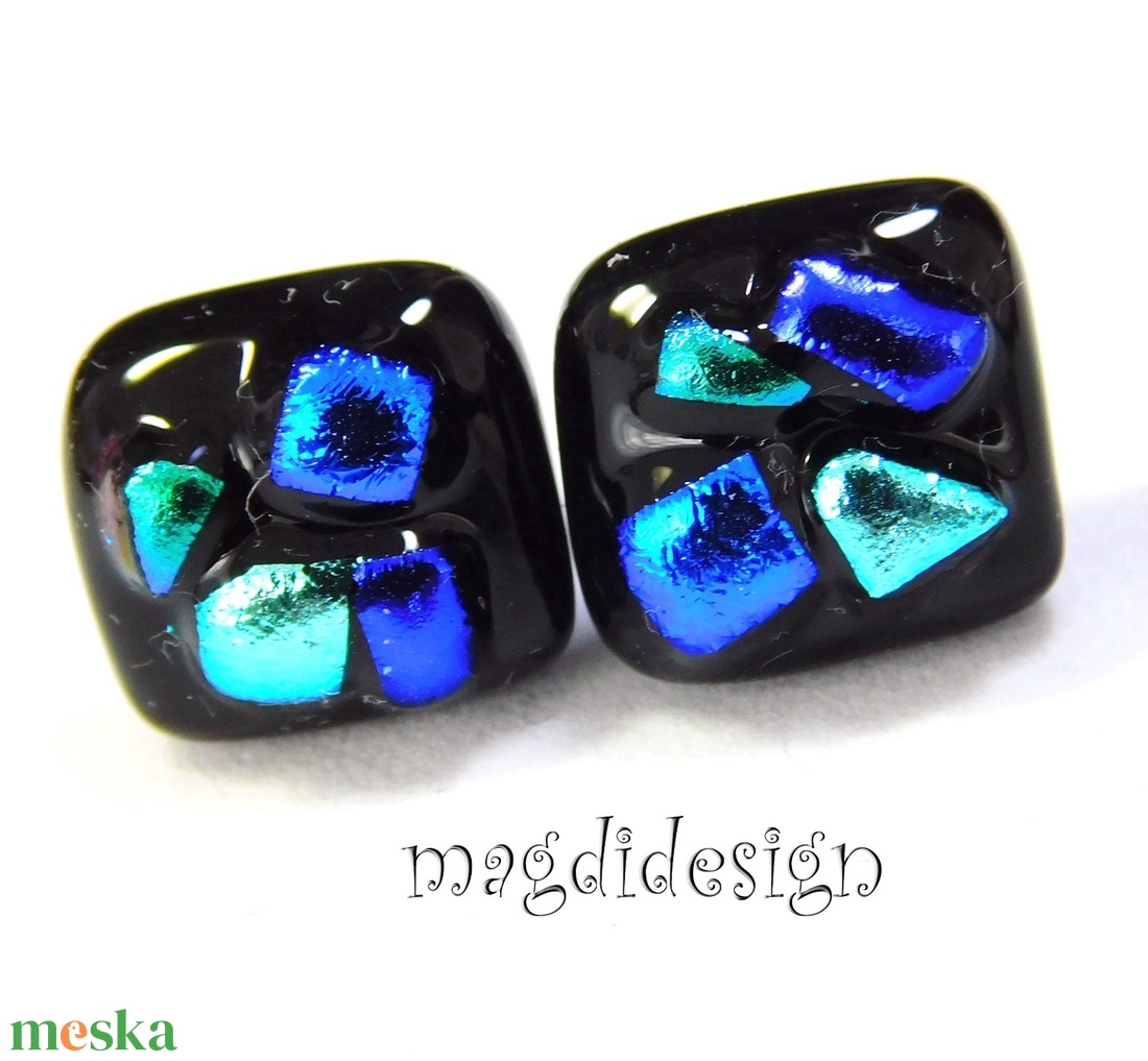 NEMESACÉL! Dichroic színkavalkád üvegékszer stiftes fülbevaló - ékszer - fülbevaló - pötty fülbevaló - Meska.hu NEMESACÉL! Dichroic színkavalkád üvegékszer stiftes fülbevaló - ékszer - fülbevaló - pötty fülbevaló - Meska.hu