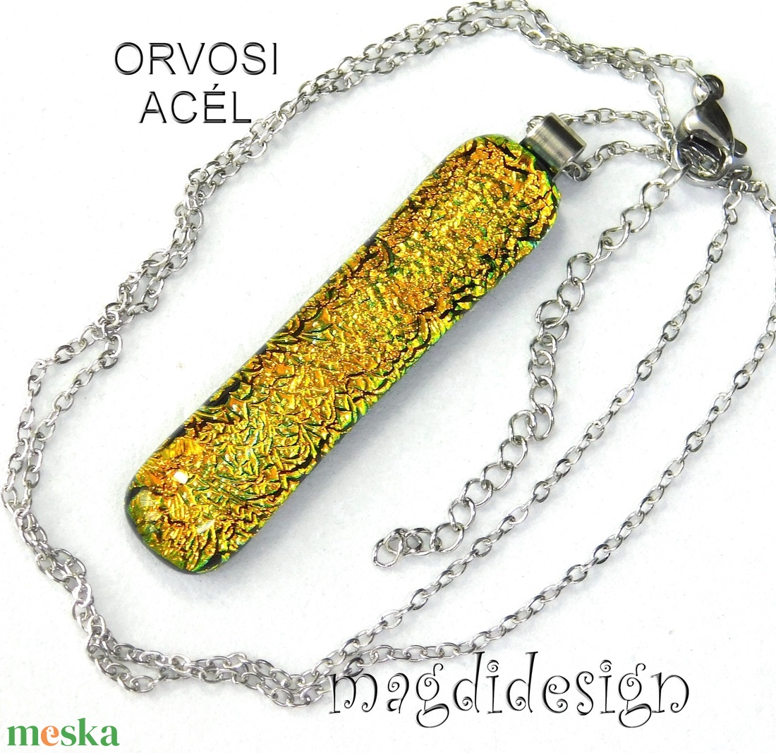 Arany dichroic medál üvegékszer - ékszer - nyaklánc - medálos nyaklánc - Meska.hu Arany dichroic medál üvegékszer - ékszer - nyaklánc - medálos nyaklánc - Meska.hu