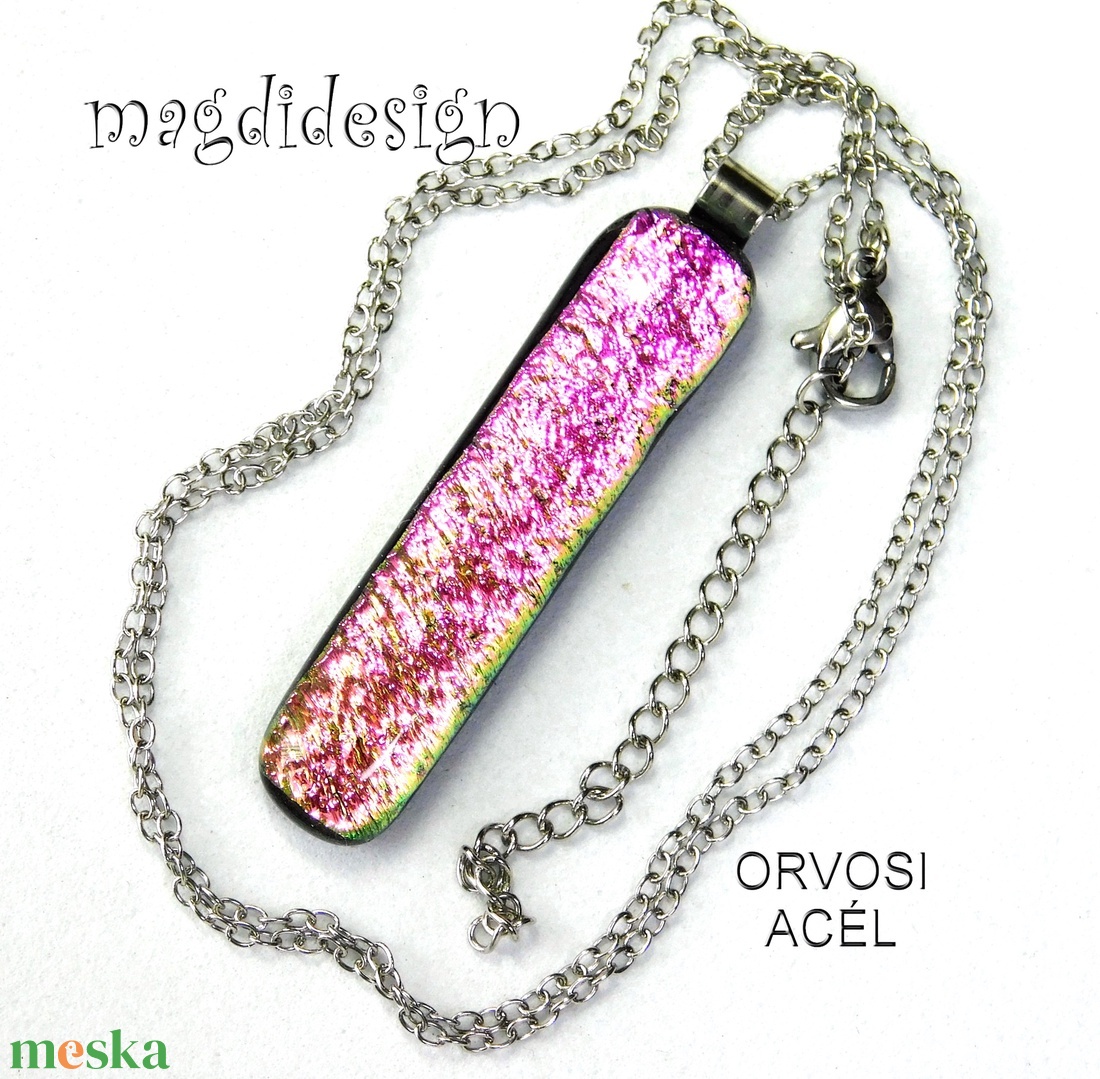 Rózsaszín arany színátmenet dichroic medál üvegékszer - ékszer - nyaklánc - medálos nyaklánc - Meska.hu Rózsaszín arany színátmenet dichroic medál üvegékszer - ékszer - nyaklánc - medálos nyaklánc - Meska.hu