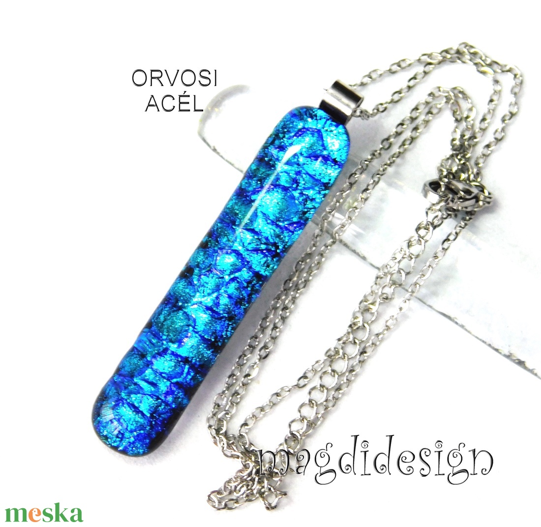 Kék buborékos dichroic medál üvegékszer - ékszer - nyaklánc - medálos nyaklánc - Meska.hu Kék buborékos dichroic medál üvegékszer - ékszer - nyaklánc - medálos nyaklánc - Meska.hu