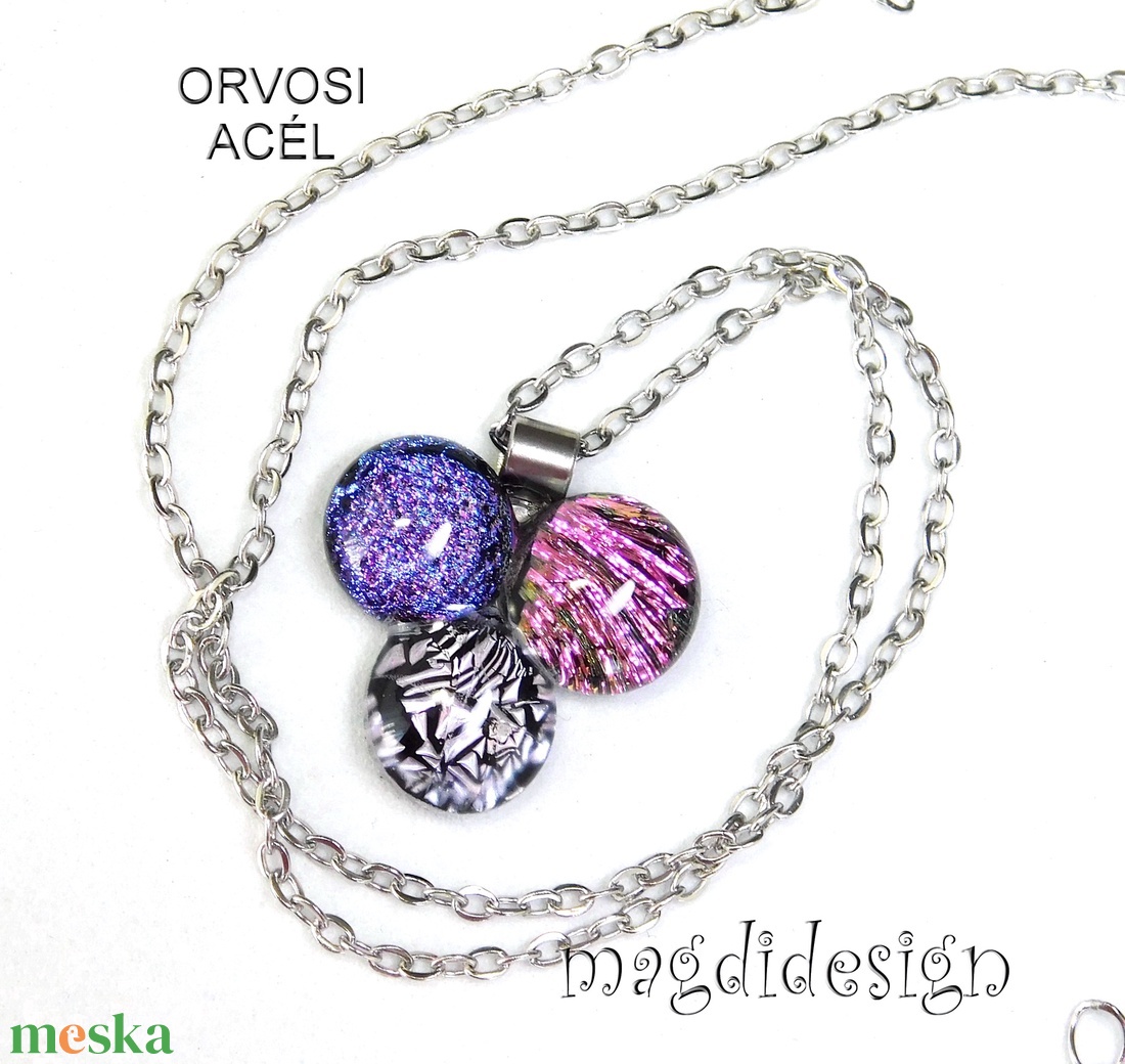 Dichroic bogyós színtrió üvegékszer nyaklánc 1 - ékszer - ékszerszett - Meska.hu Dichroic bogyós színtrió üvegékszer nyaklánc 1 - ékszer - ékszerszett - Meska.hu