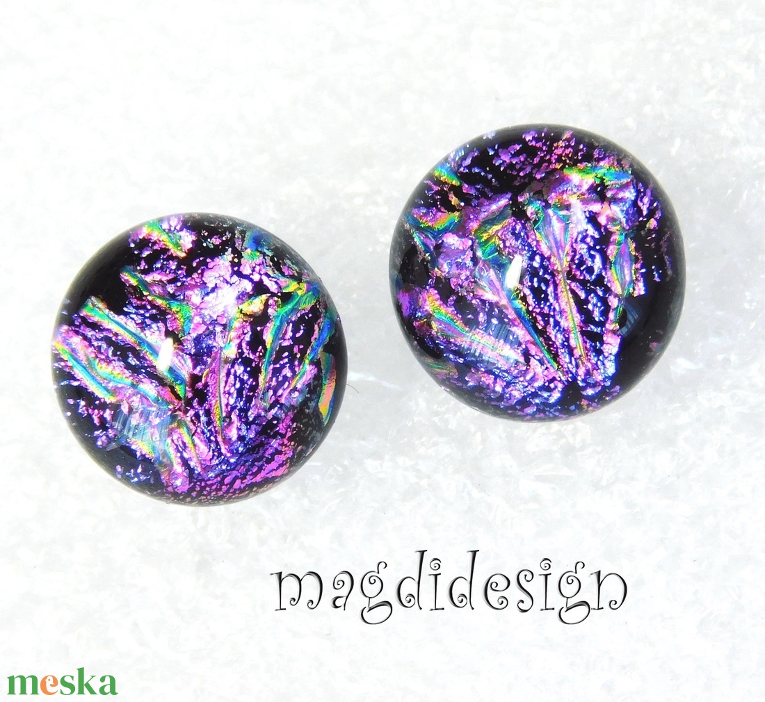 NEMESACÉL! Lila-rózsazín tűzijáték dichroic üvegékszer fülbevaló - ékszer - fülbevaló - pötty fülbevaló - Meska.hu NEMESACÉL! Lila-rózsazín tűzijáték dichroic üvegékszer fülbevaló - ékszer - fülbevaló - pötty fülbevaló - Meska.hu