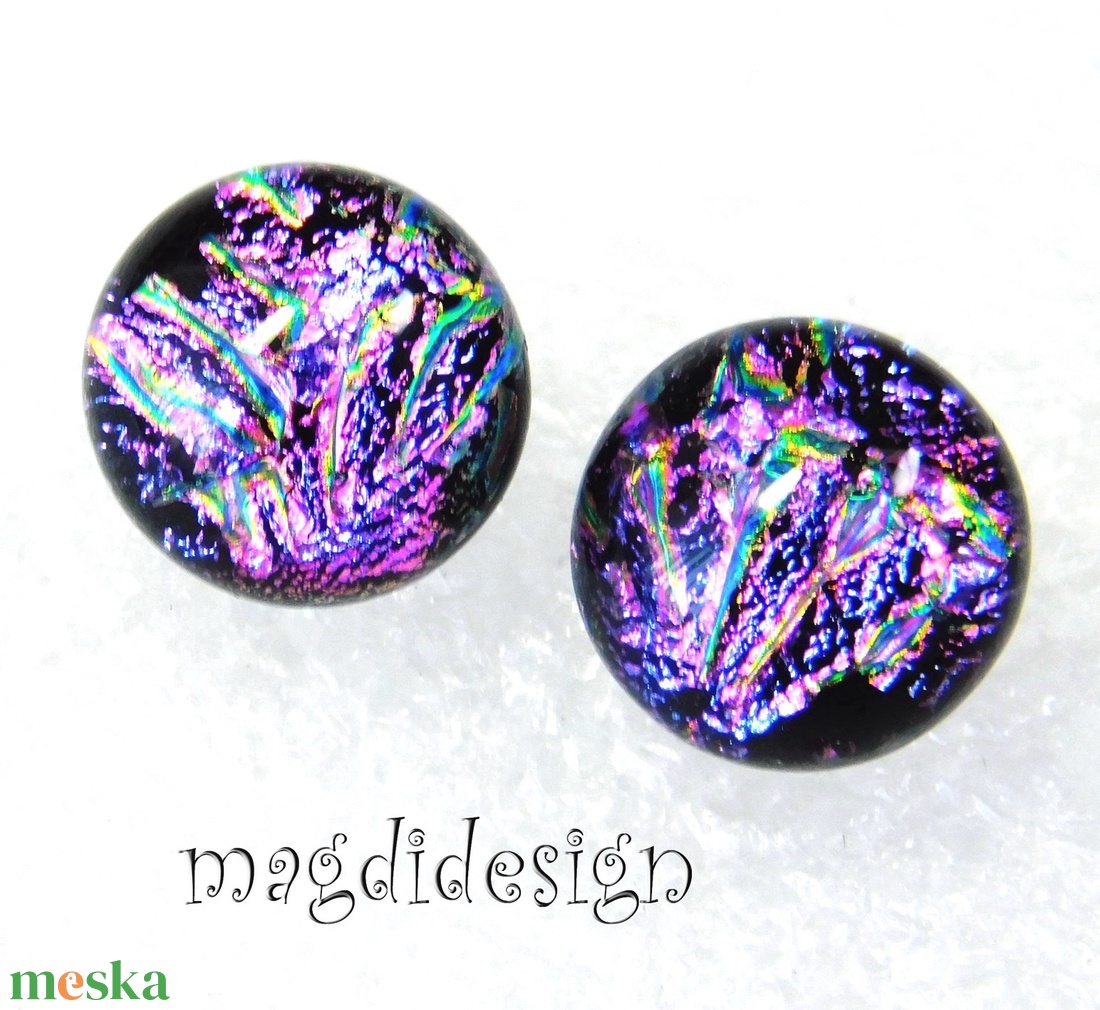 NEMESACÉL! Lila-rózsazín tűzijáték dichroic üvegékszer fülbevaló - ékszer - fülbevaló - pötty fülbevaló - Meska.hu NEMESACÉL! Lila-rózsazín tűzijáték dichroic üvegékszer fülbevaló - ékszer - fülbevaló - pötty fülbevaló - Meska.hu
