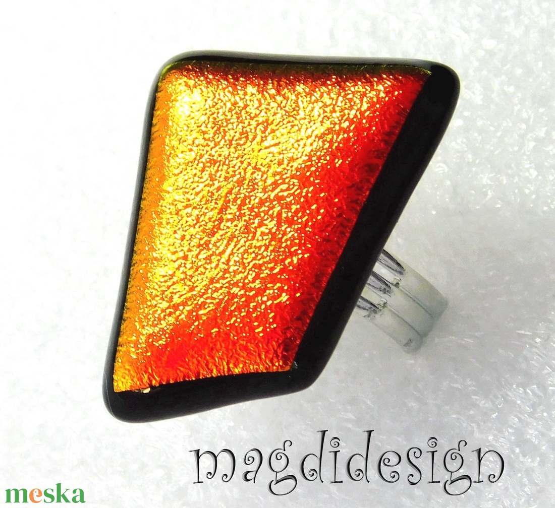 Narancs dichroic üvegékszer gyűrű - ékszer - gyűrű - statement gyűrű - Meska.hu Narancs dichroic üvegékszer gyűrű - ékszer - gyűrű - statement gyűrű - Meska.hu