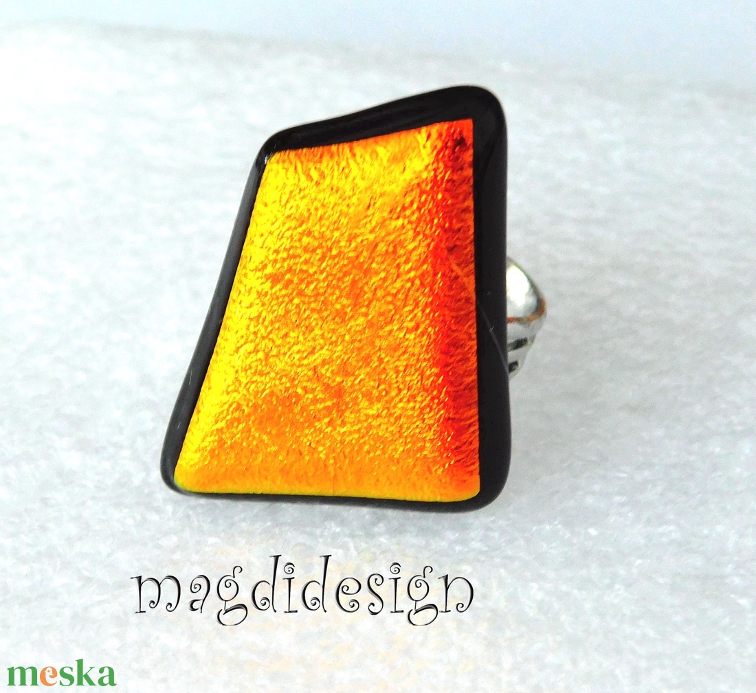 Narancs dichroic üvegékszer gyűrű - ékszer - gyűrű - statement gyűrű - Meska.hu Narancs dichroic üvegékszer gyűrű - ékszer - gyűrű - statement gyűrű - Meska.hu