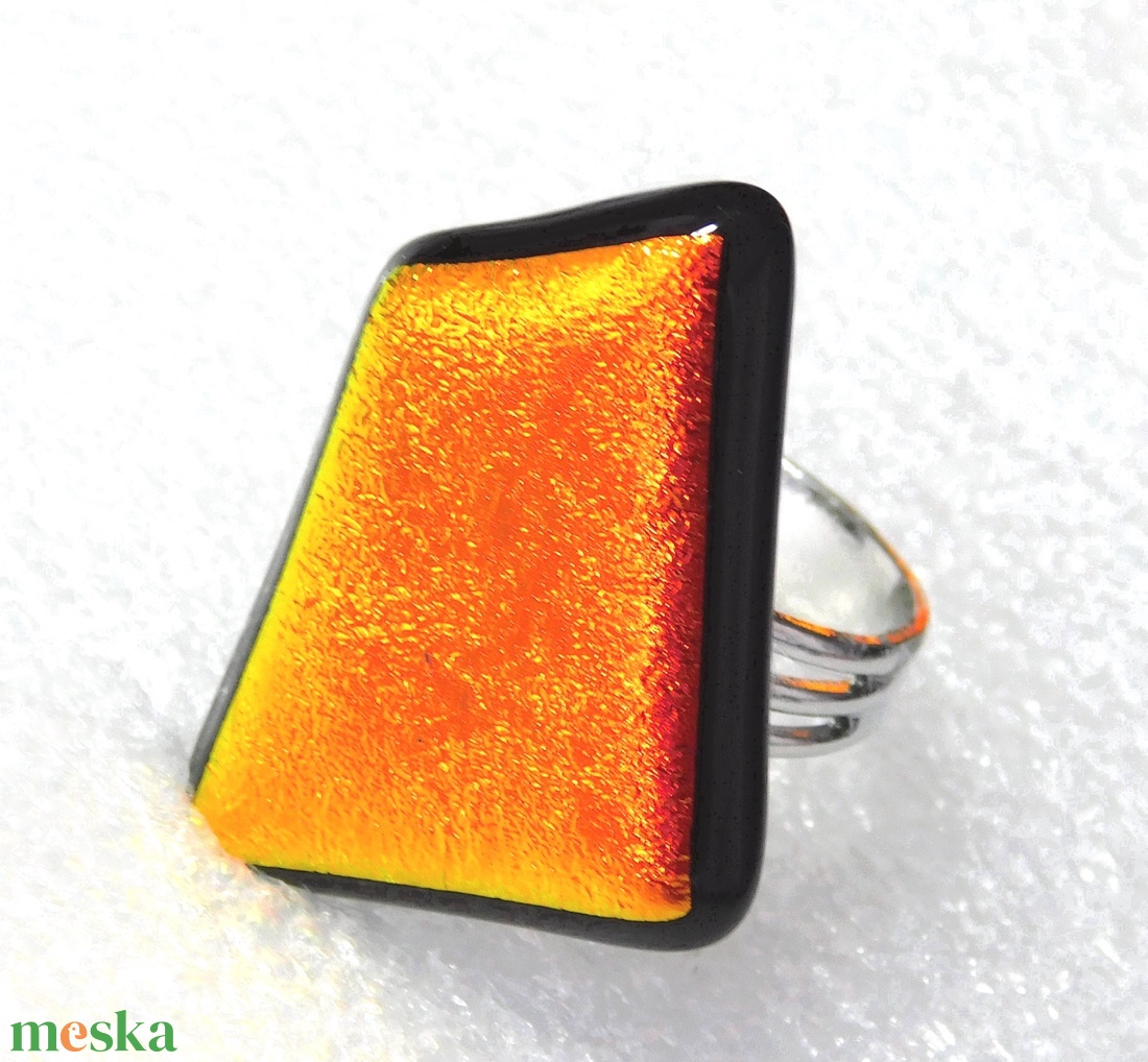 Narancs dichroic üvegékszer gyűrű - ékszer - gyűrű - statement gyűrű - Meska.hu Narancs dichroic üvegékszer gyűrű - ékszer - gyűrű - statement gyűrű - Meska.hu