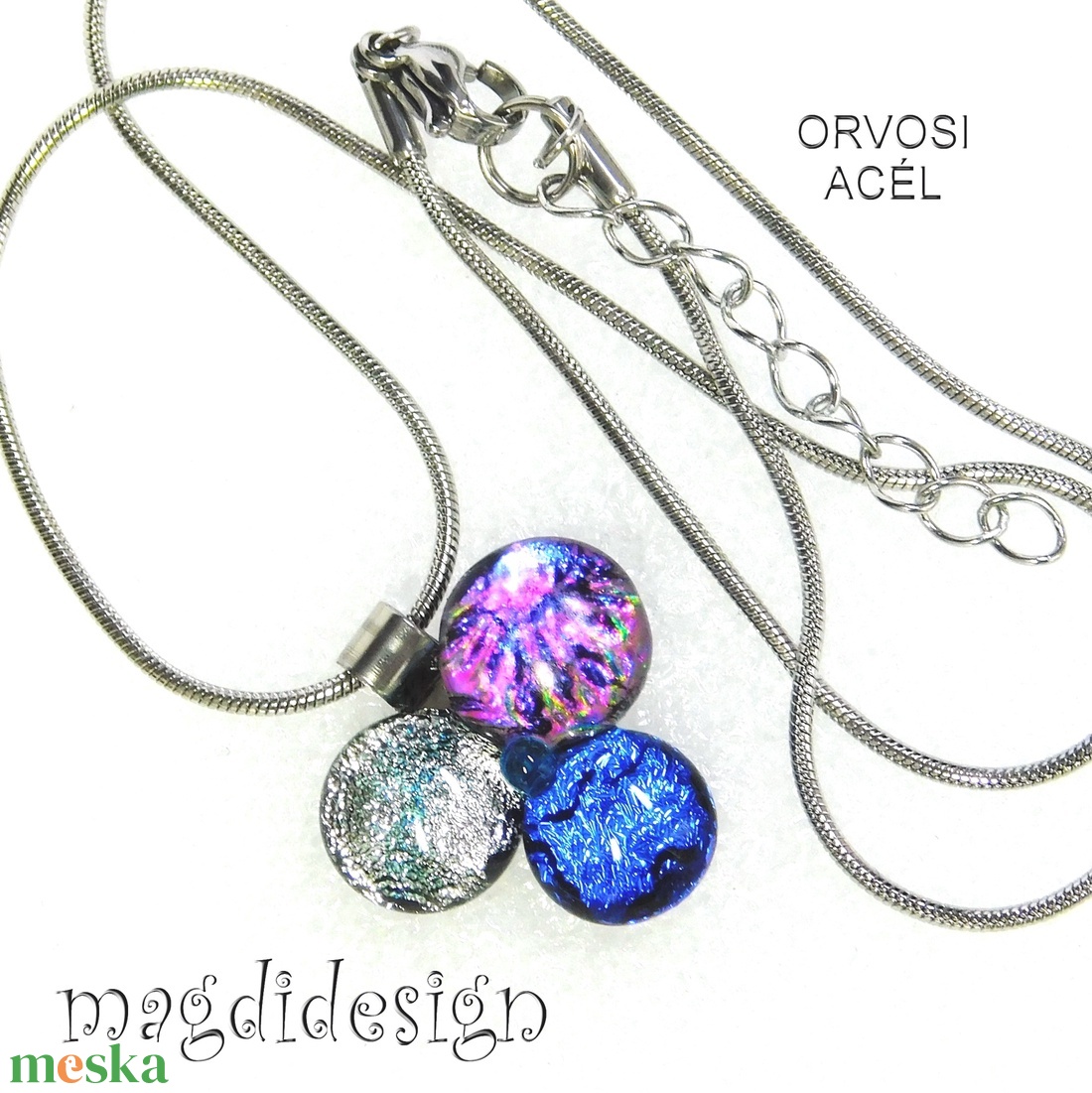 Dichroic bogyós színtrió üvegékszer nyaklánc 1 - ékszer - ékszerszett - Meska.hu Dichroic bogyós színtrió üvegékszer nyaklánc 1 - ékszer - ékszerszett - Meska.hu