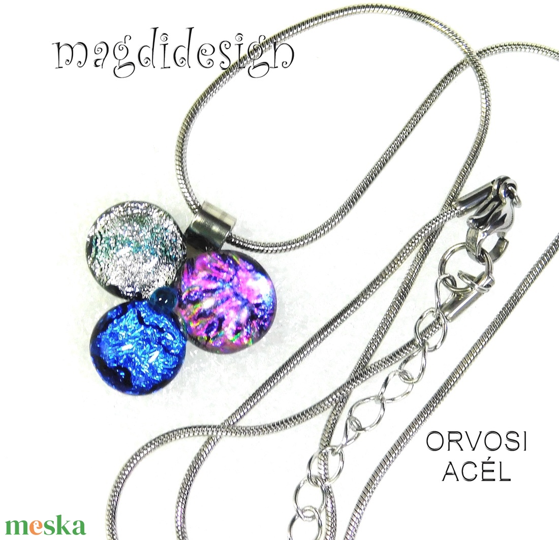 Dichroic bogyós színtrió üvegékszer nyaklánc 1 - ékszer - ékszerszett - Meska.hu Dichroic bogyós színtrió üvegékszer nyaklánc 1 - ékszer - ékszerszett - Meska.hu