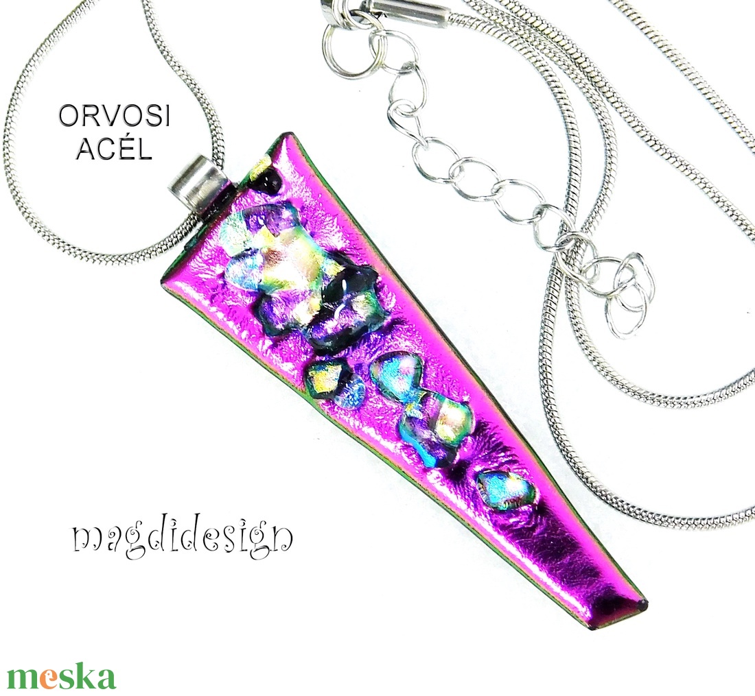 Pink köves színjáték dichroic üvegékszer szett nyaklánc kapcsos fülbevaló - ékszer - ékszerszett - Meska.hu Pink köves színjáték dichroic üvegékszer szett nyaklánc kapcsos fülbevaló - ékszer - ékszerszett - Meska.hu