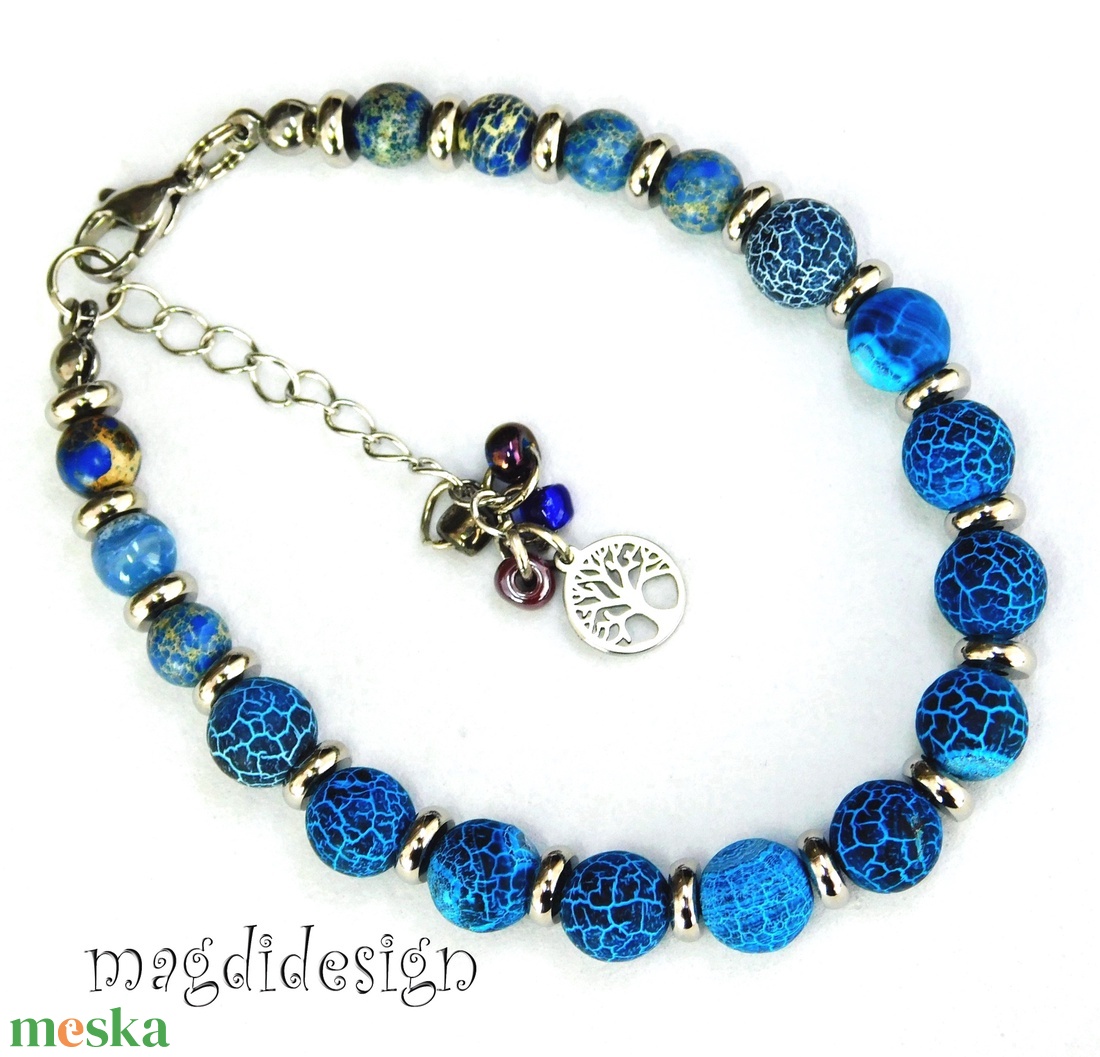 Fehér holdkő ásvány karkötő - ékszer - karkötő - ásványkarkötő - Meska.hu