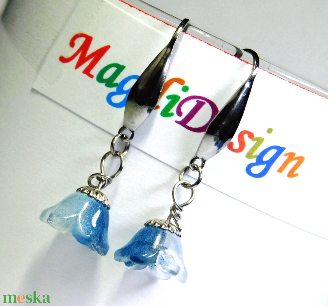 Harangvirág lógós fülbevaló  2  ORVOSI ACÉL - ékszer - fülbevaló - lógó fülbevaló - Meska.hu