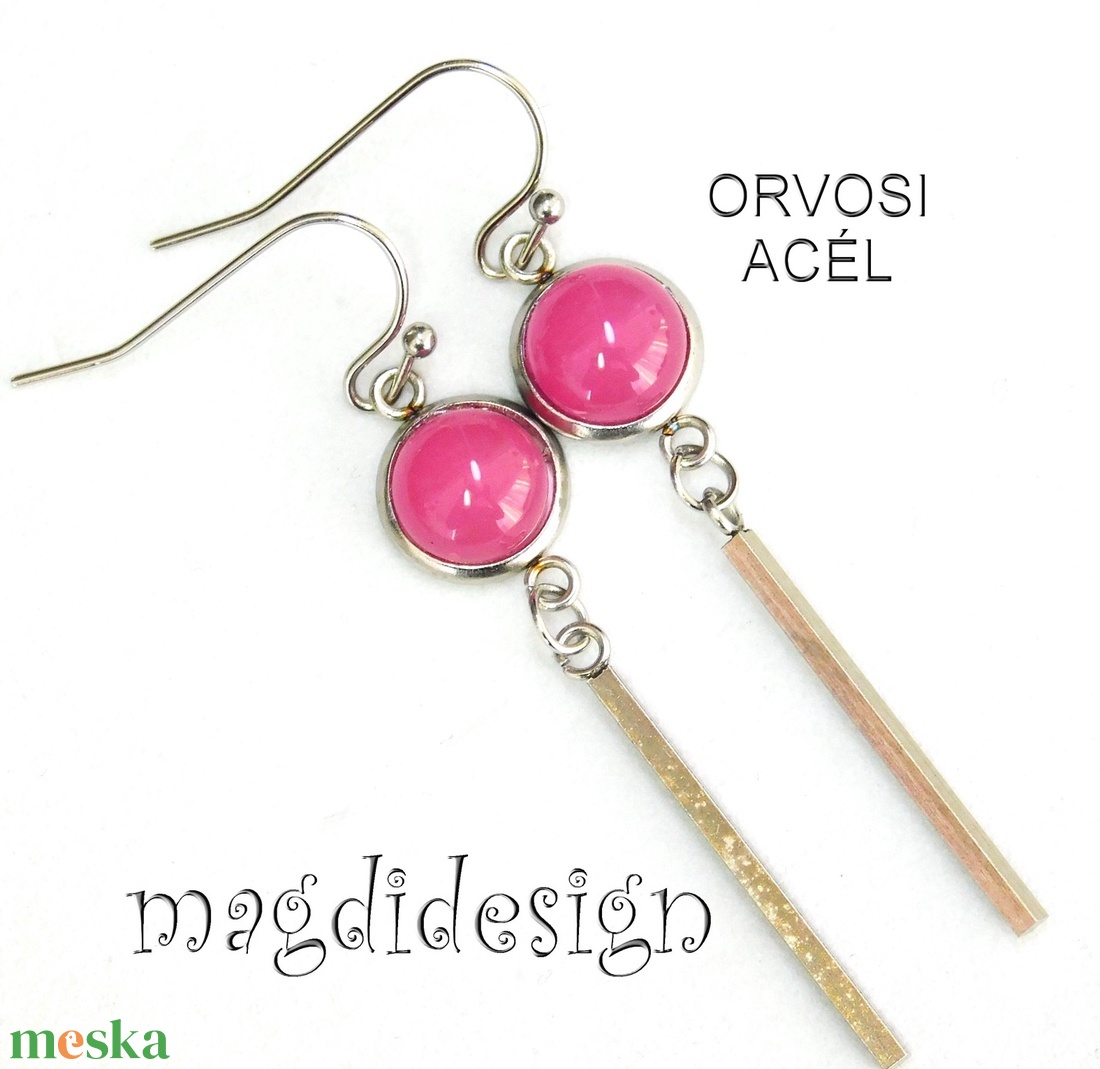 Ametiszt lila üvegékszer lógós fülbevaló - ékszer - fülbevaló - lógó fülbevaló - Meska.hu