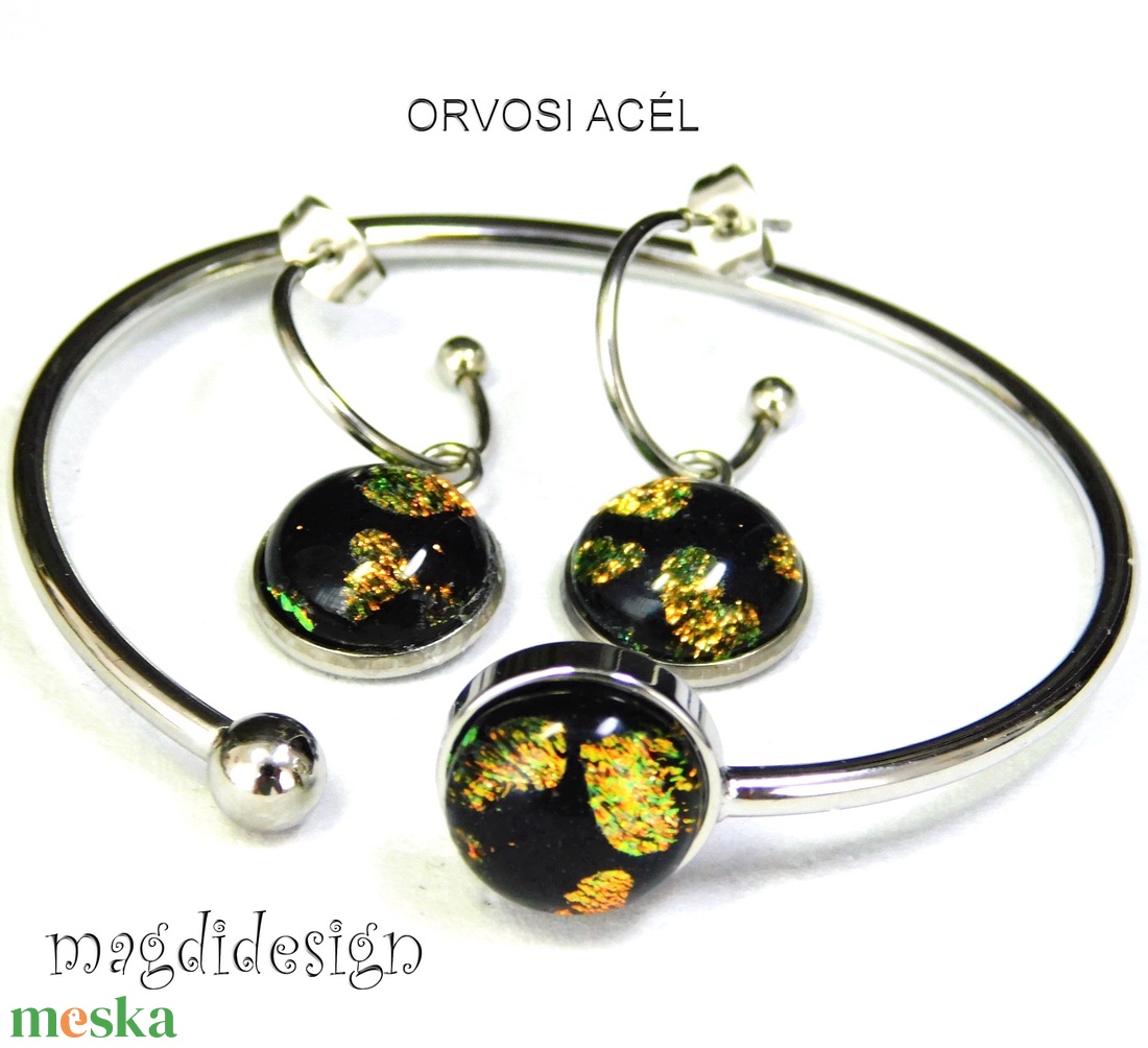 Arany szívecskés szett nyaklánc, karkötő, stiftes fülbevaló - Ballagásra, születésnapra, névnapra - ékszer - ékszerszett - Meska.hu