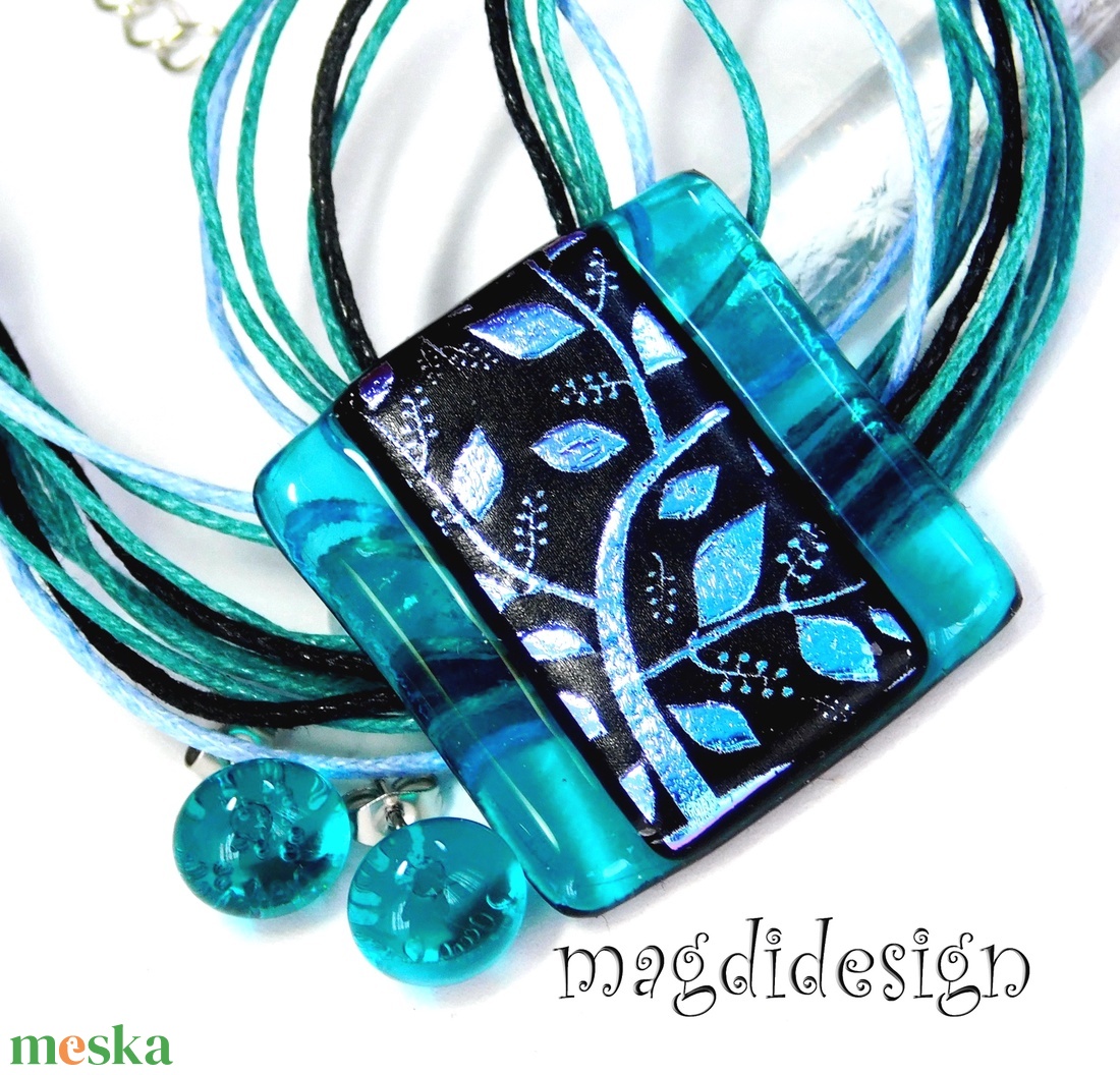 Tavaszi szél színjáték dichroic üvegékszer szett 1  Anyák napjára, ballagásra, születésnapra, névnapra - ékszer - ékszerszett - Meska.hu