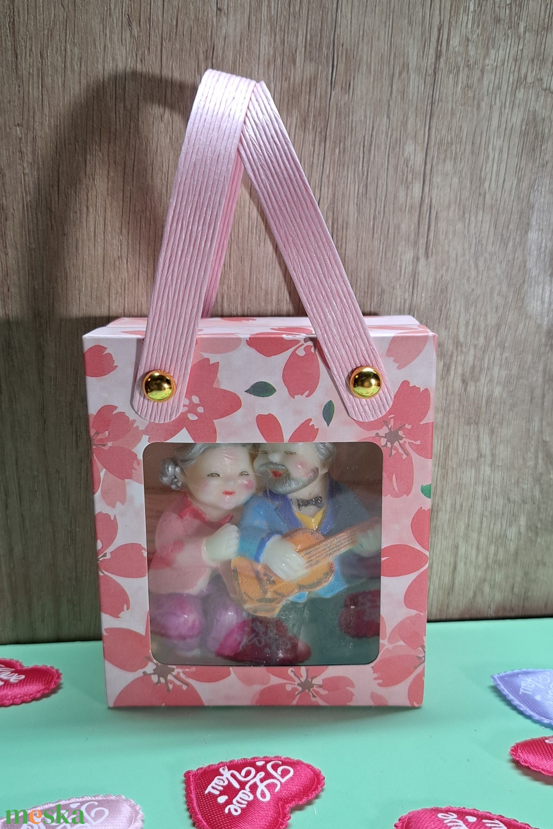 Kézzel festett romantikus gyertya � Idős pár padon  - otthon & életmód - gyertya, illat, aroma - gyertya - Meska.hu