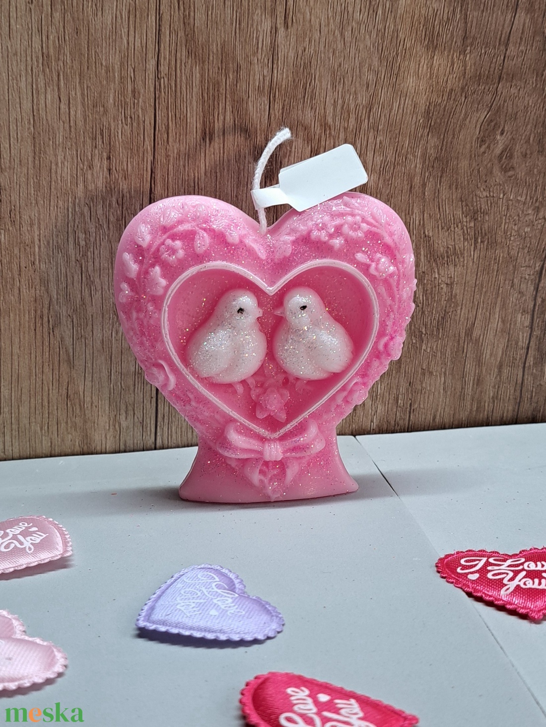 Kézzel készített gyertyaszett � Szív és virágok szeretetből - otthon & életmód - gyertya, illat, aroma - gyertya - Meska.hu