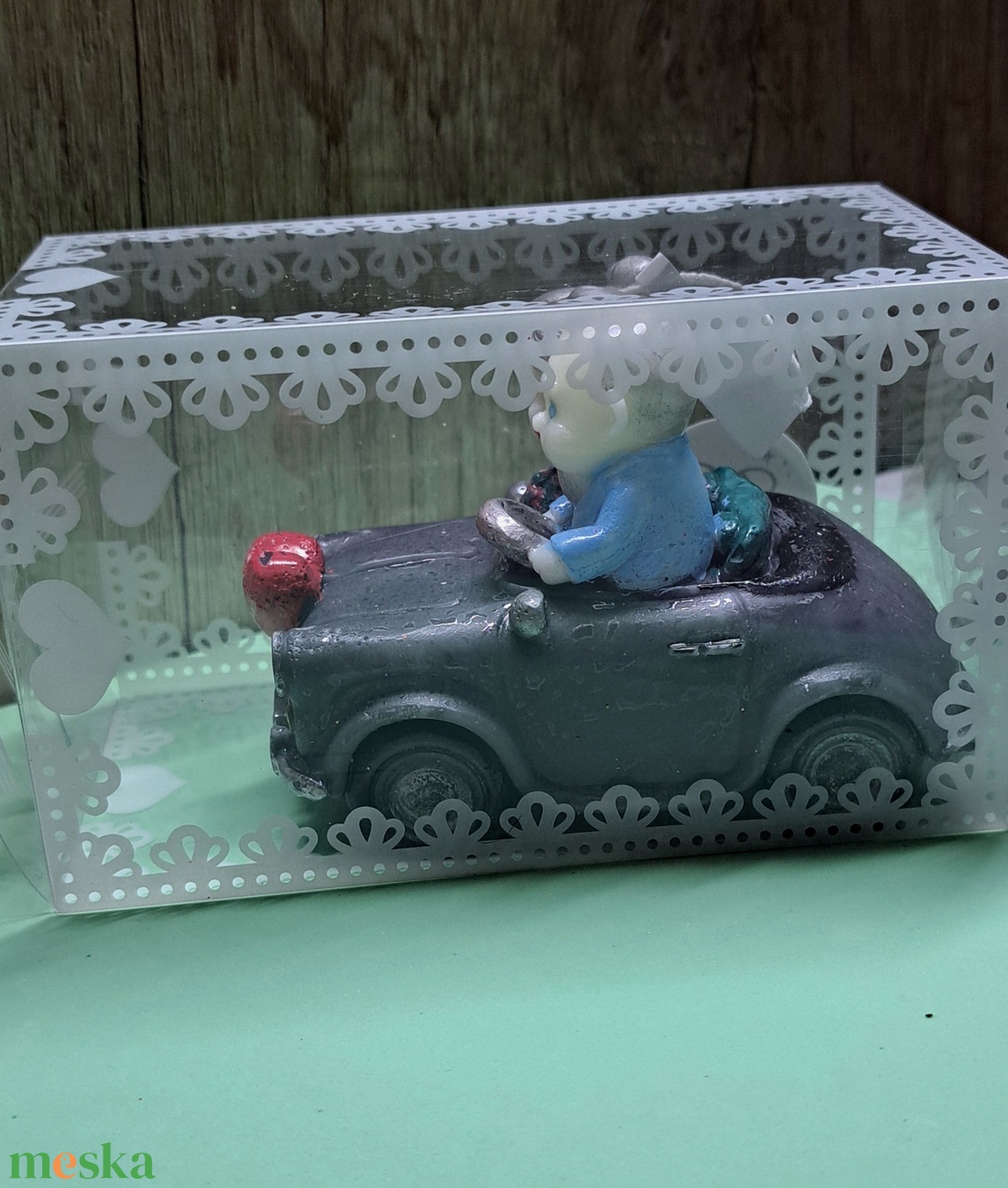 Kézzel készült romantikus gyertya � Szerelmes pár autóban - otthon & életmód - gyertya, illat, aroma - gyertya - Meska.hu